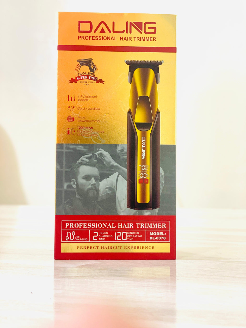 Daling Shaver DL-0078 Body Hair Cutting Machine Cordless Shaver Trimmers Barber Professional Hair Clipper Equipment