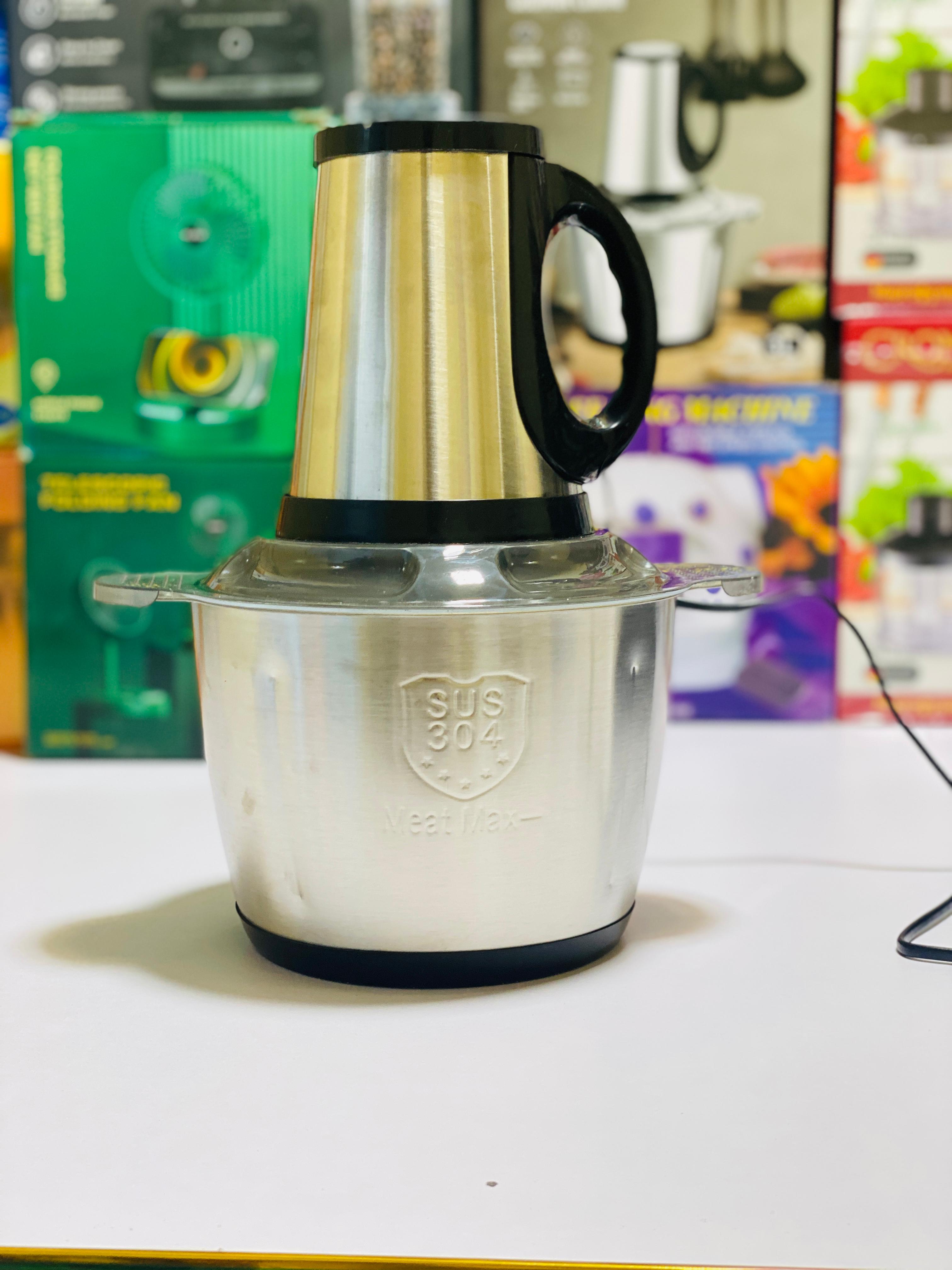 Silver Crest 3L Electric Food Chopper – SUS 304 Stainless Steel | Powerful Multi-Purpose Meat & Vegetable Grinder