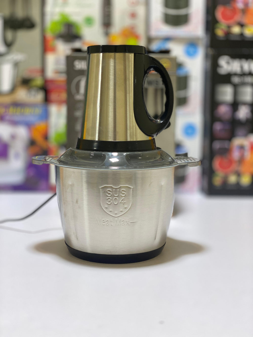 Silver Crest 3L Electric Food Chopper – SUS 304 Stainless Steel | Powerful Multi-Purpose Meat & Vegetable Grinder