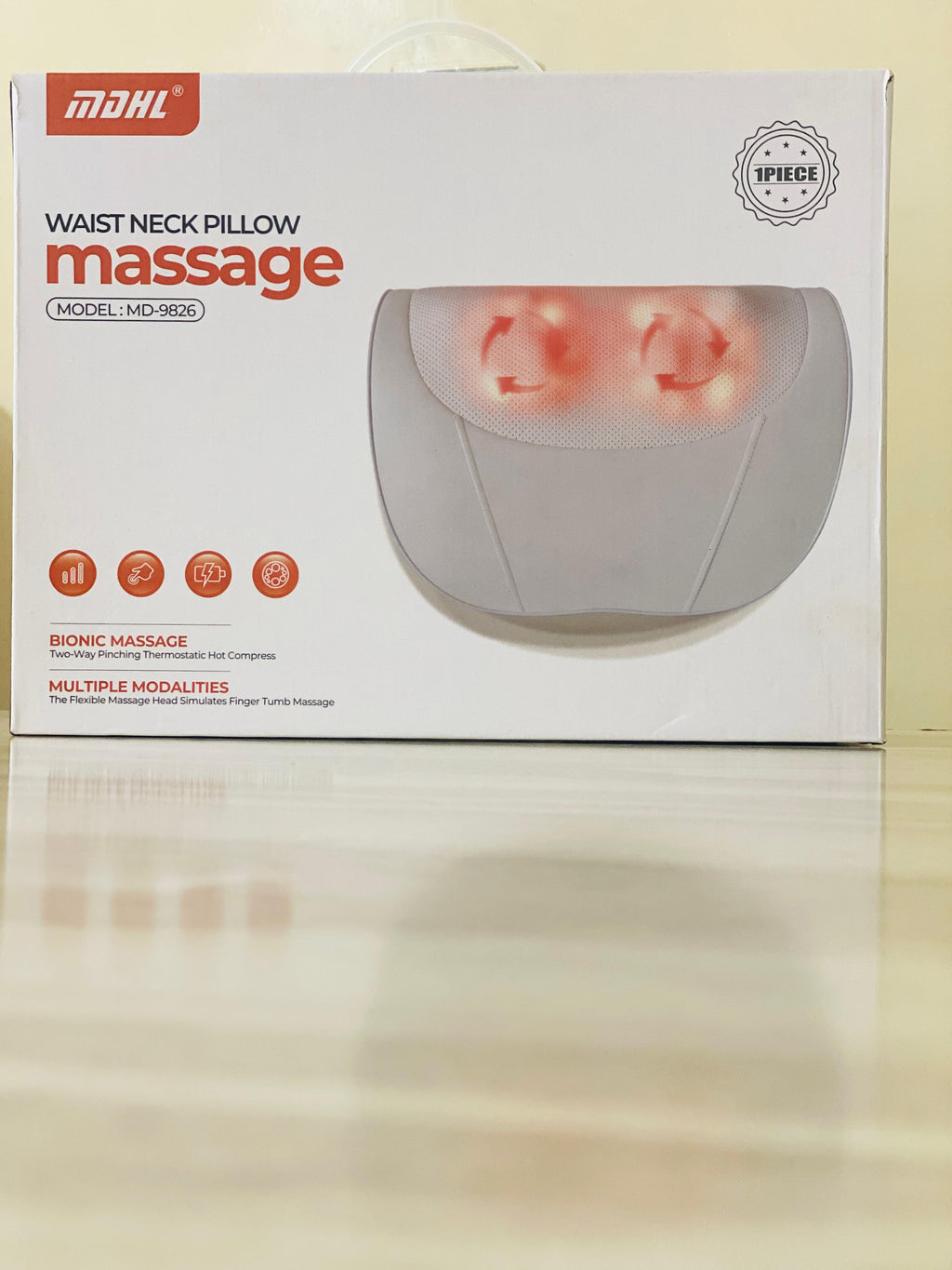 Waist Neck Chargeable Pillow Massager MD-9826
