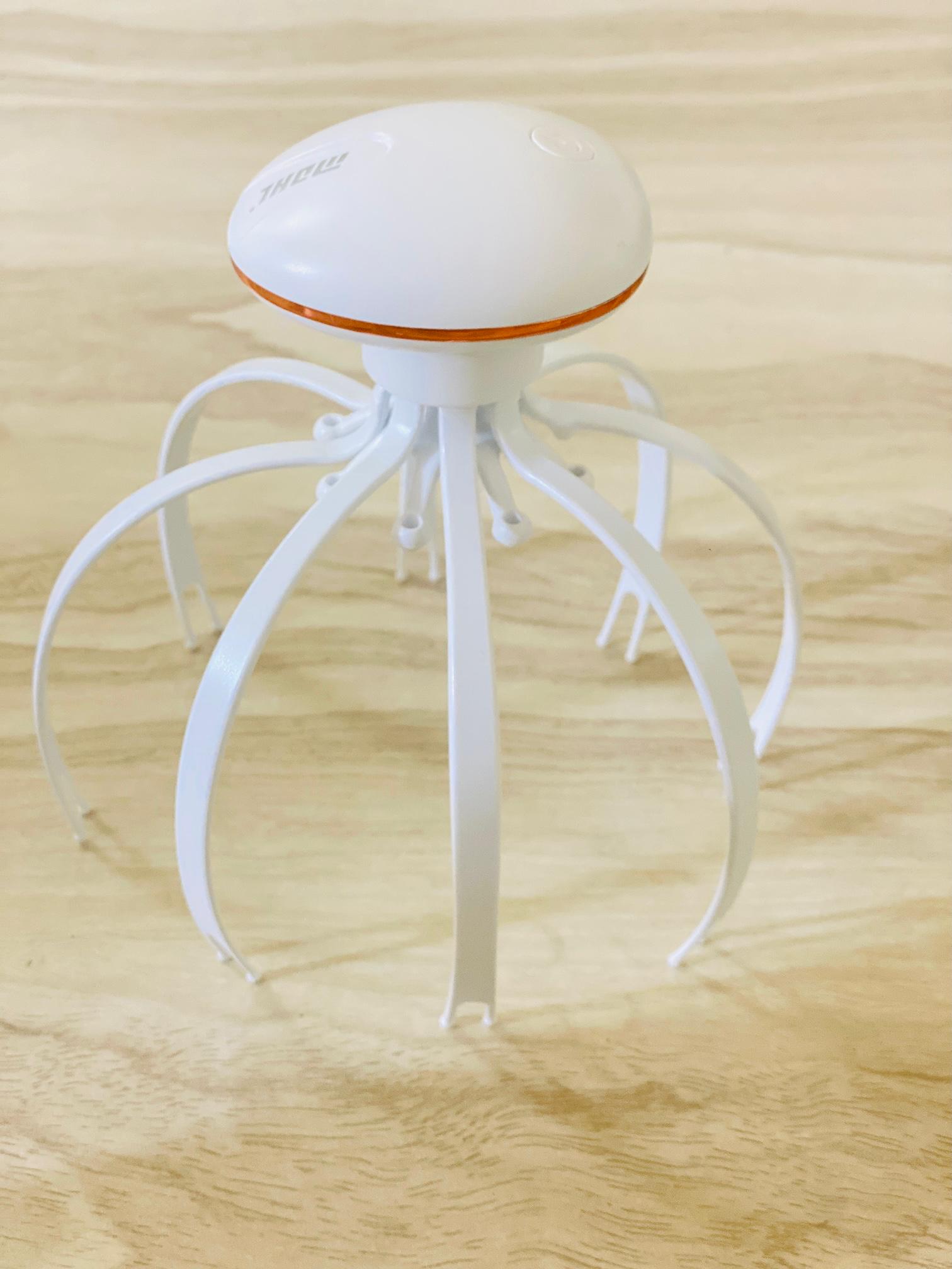 Electric Head Massager Rechargeable Jelly Fish Design 8 Nodes Scalp Massager