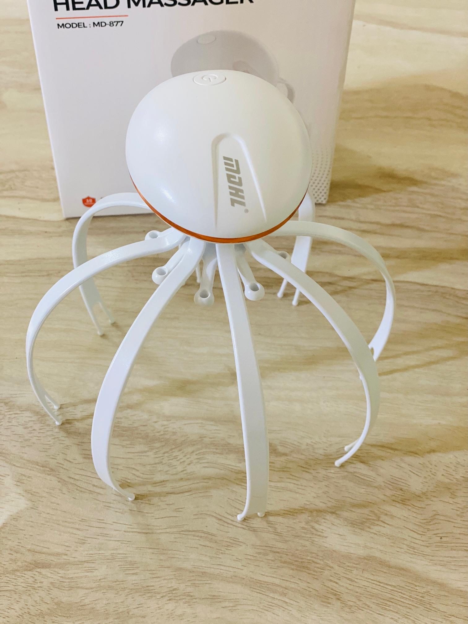 Electric Head Massager Rechargeable Jelly Fish Design 8 Nodes Scalp Massager