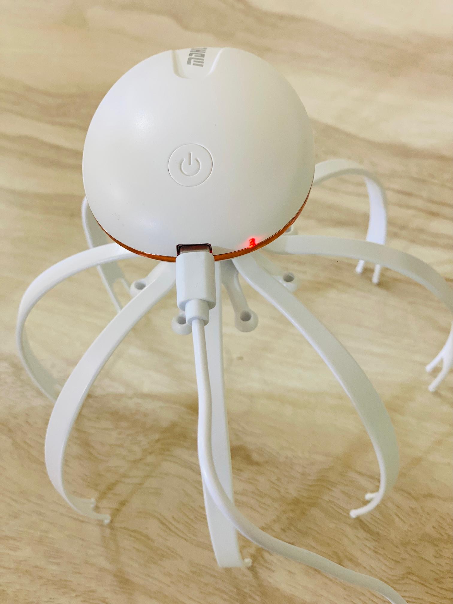 Electric Head Massager Rechargeable Jelly Fish Design 8 Nodes Scalp Massager