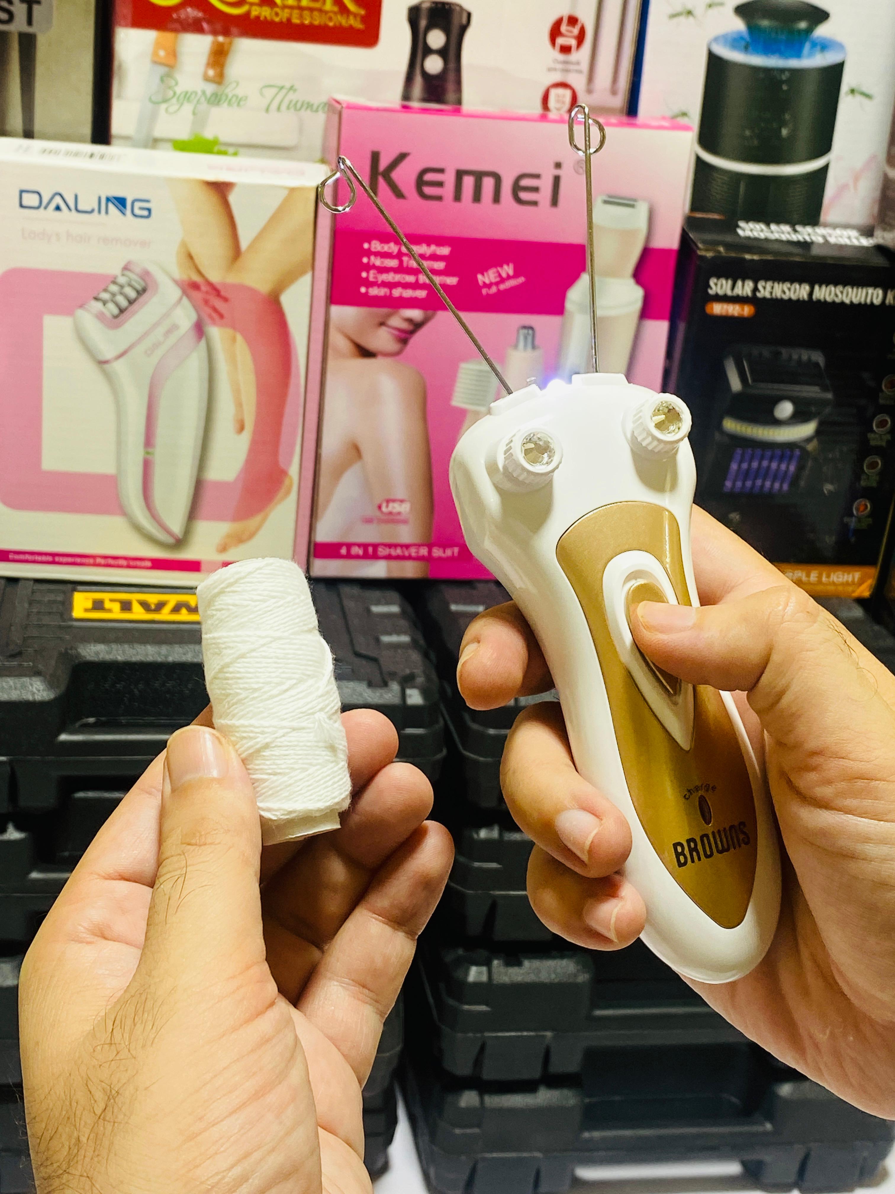 Brown BS 2777xk Facial Hair Remover Removal Electric Epilator Rechargeable Threading Face Beauty Care Tool