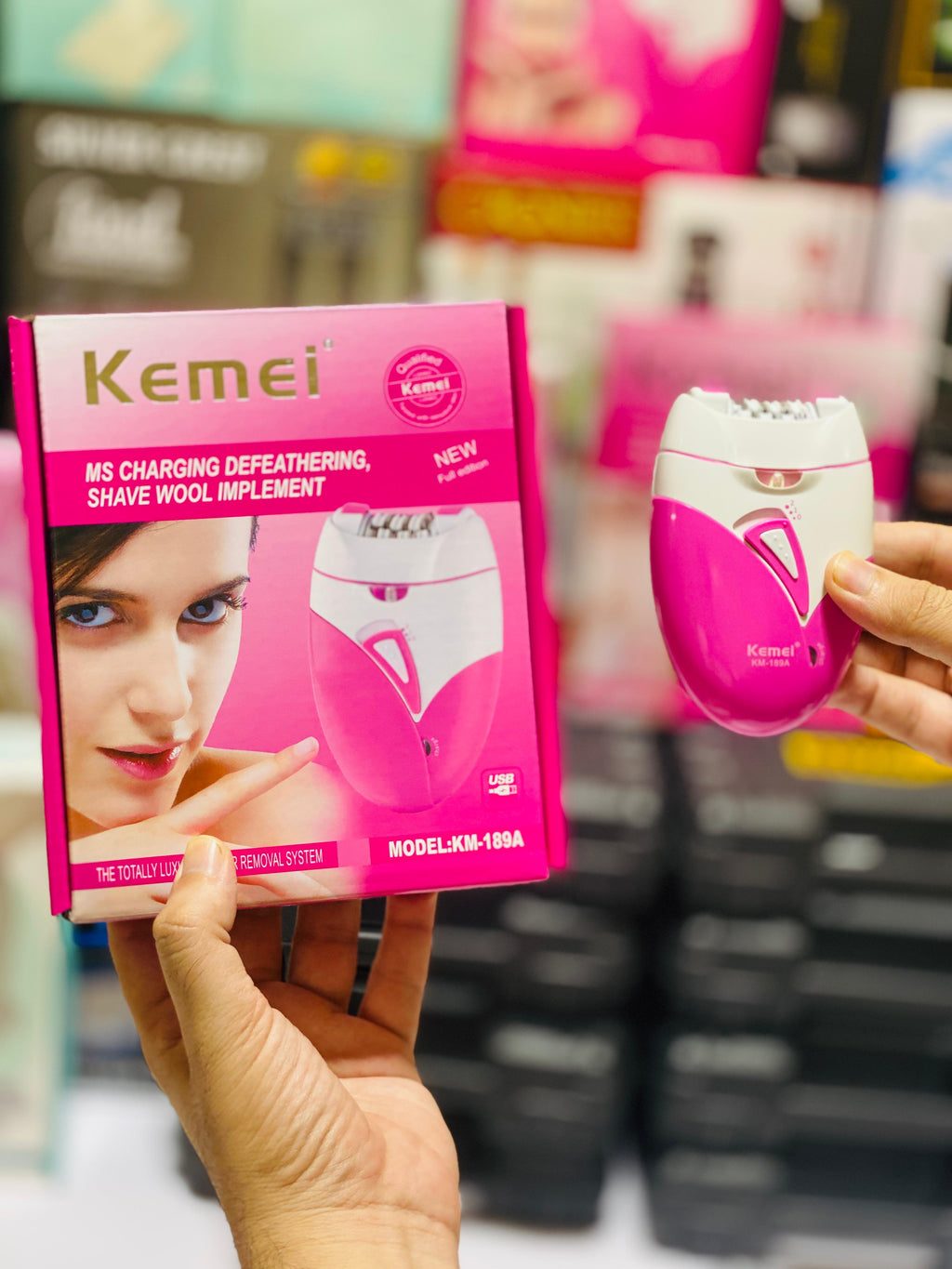 KM-189A Women Electric Rechargeable Hair Removal Epilator