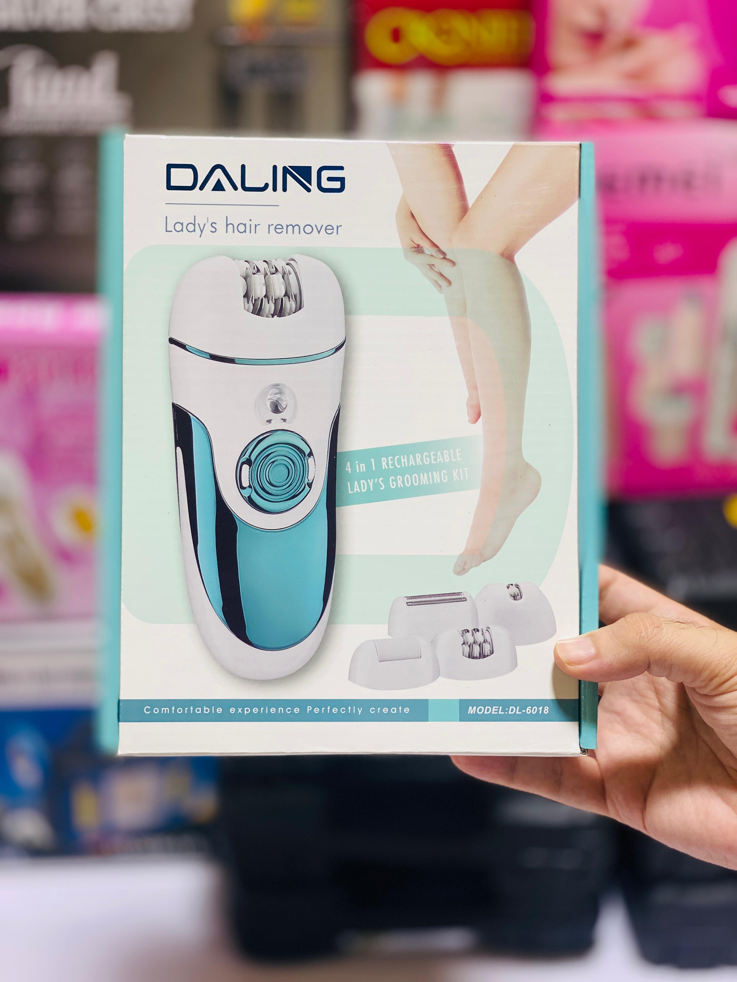 DALING DL-6018 high quality 4 in 1 lady epilator lady shaver and trimmer lady shaver beauty kit