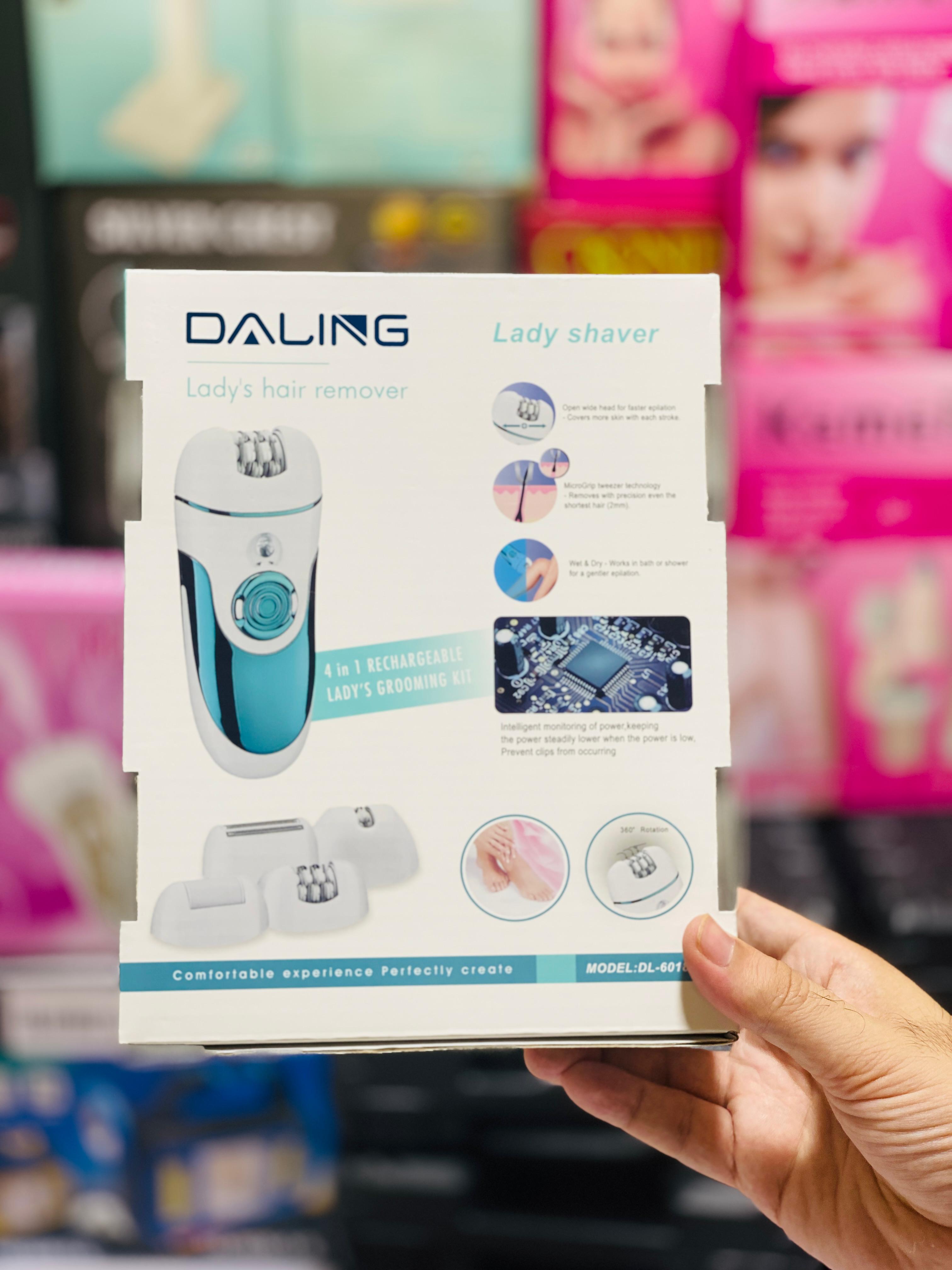 DALING DL-6018 high quality 4 in 1 lady epilator lady shaver and trimmer lady shaver beauty kit