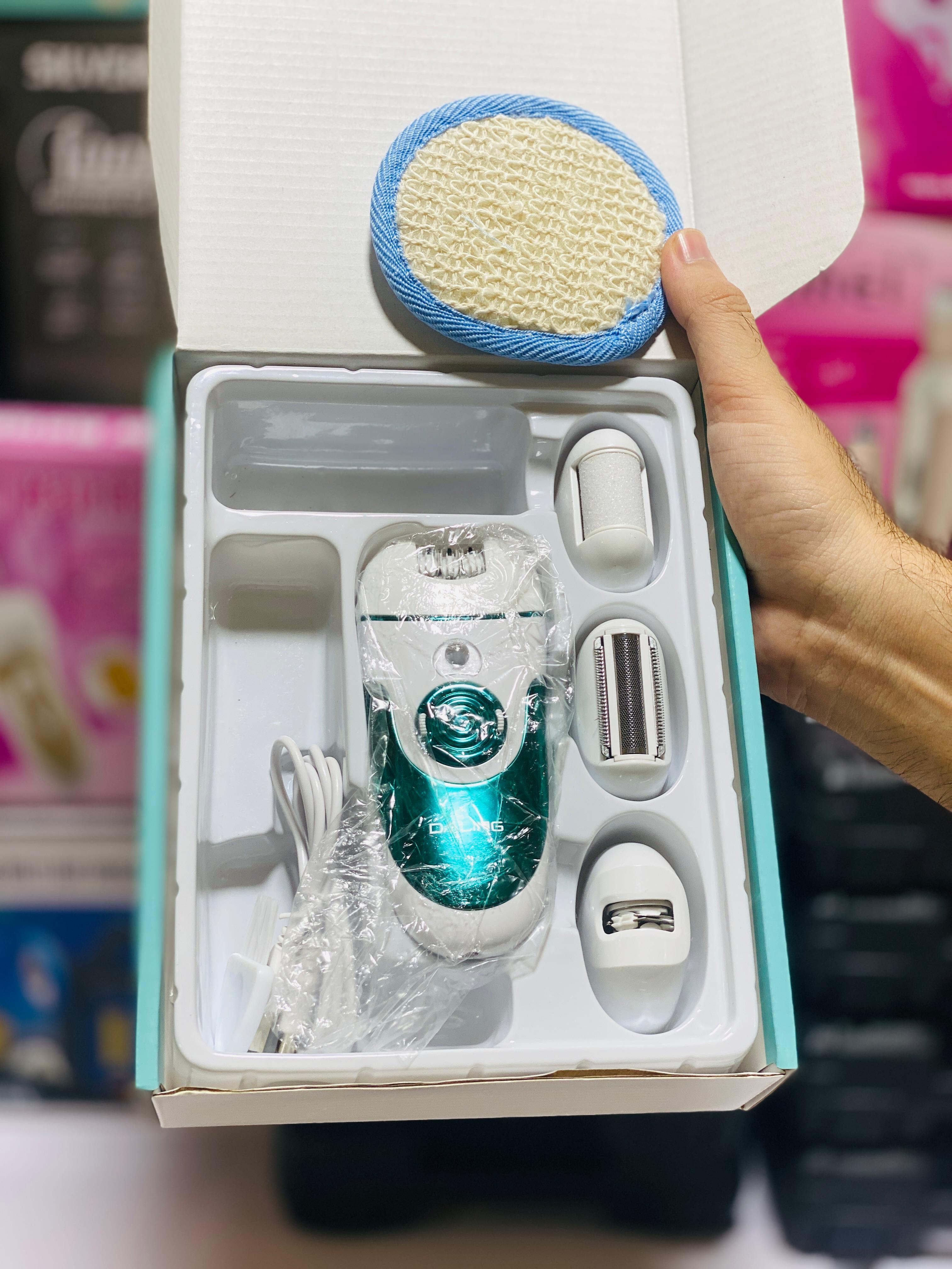 DALING DL-6018 high quality 4 in 1 lady epilator lady shaver and trimmer lady shaver beauty kit