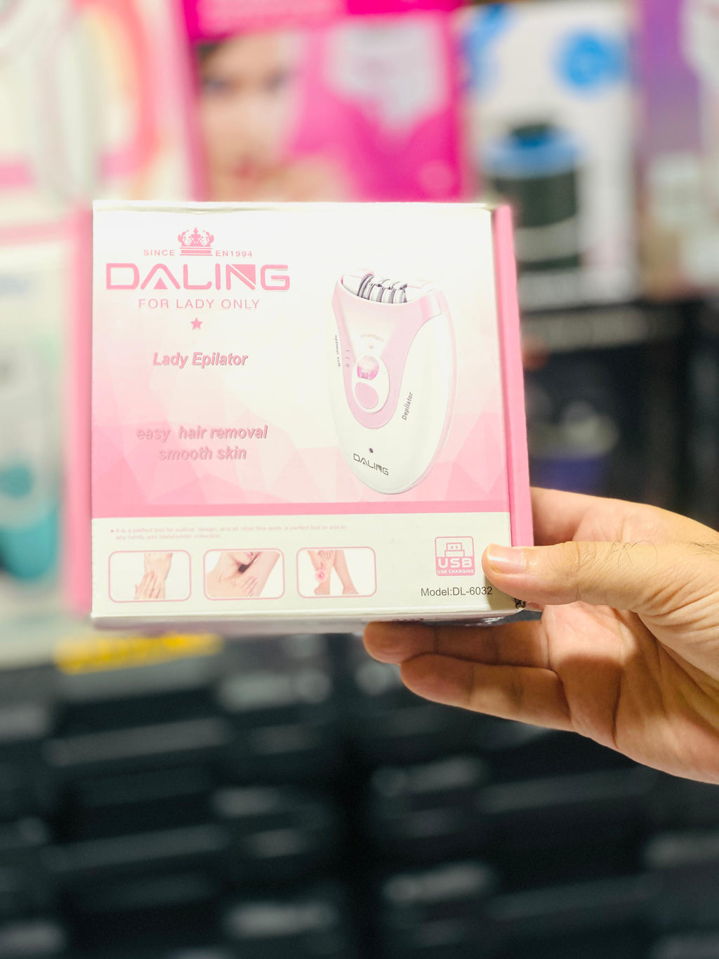 Daling DL-6032 Cordless ladies Epilator with 2SPEEDS Adjustment