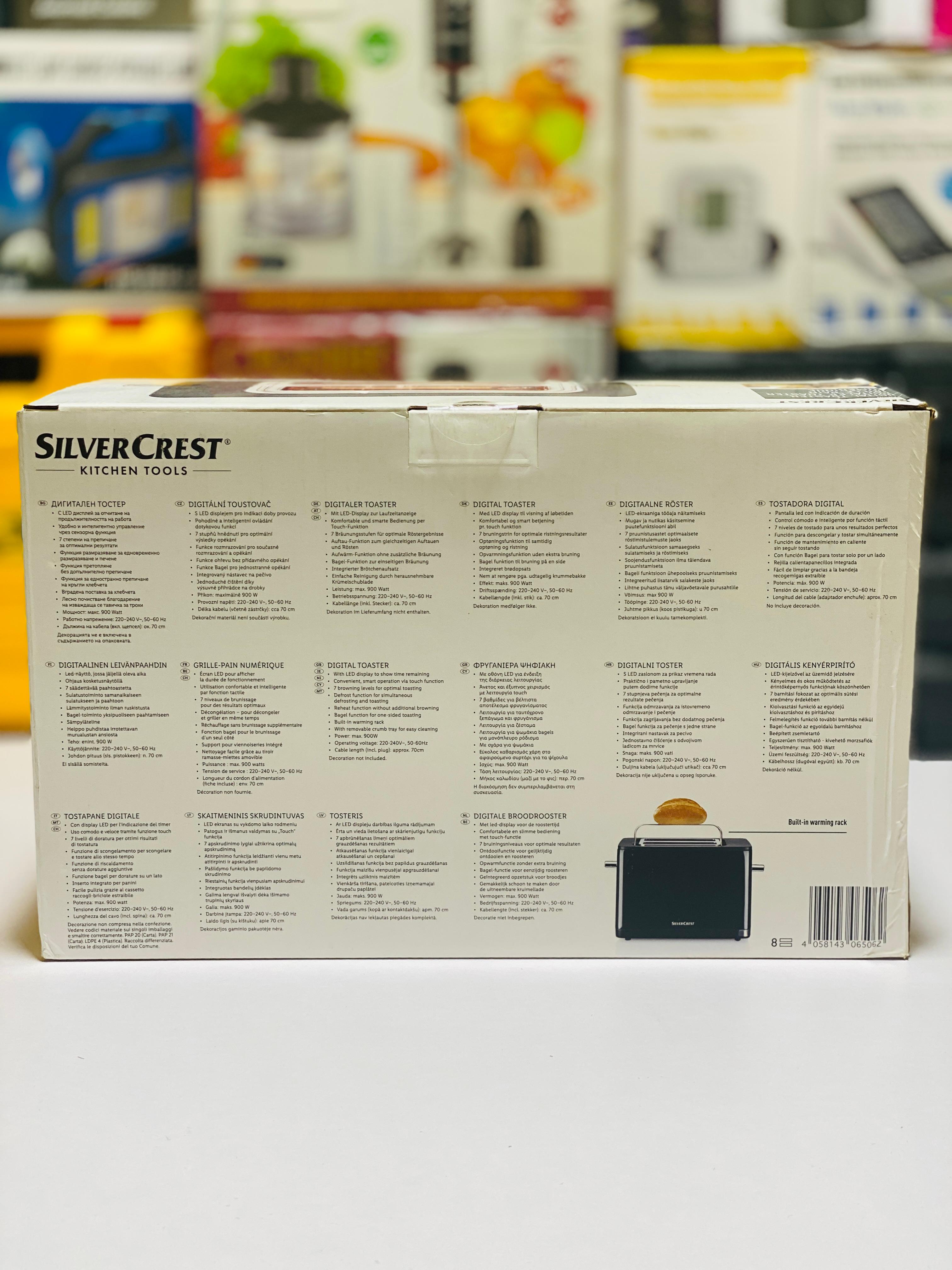 Silvercrest Digital Toaster And Sandwich Maker 900W