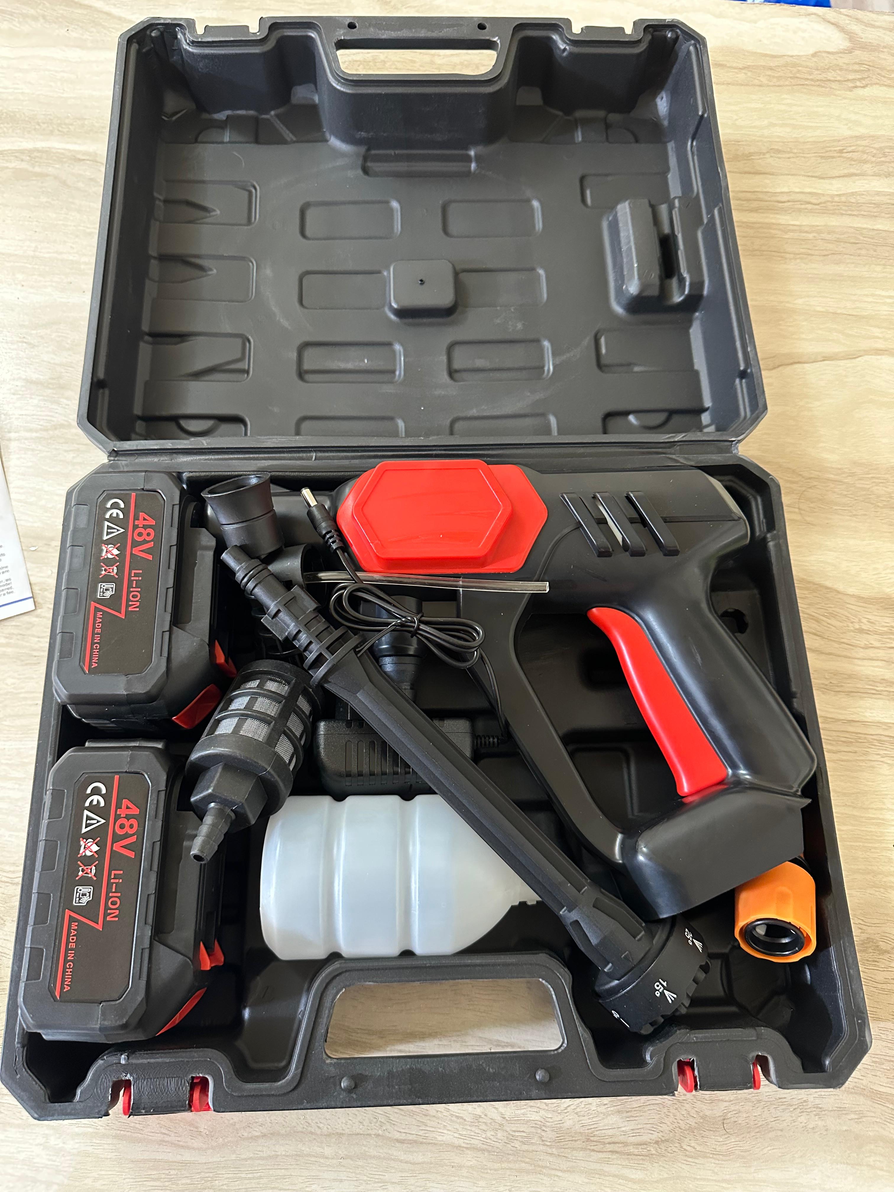 Rechargeable pressure washer 48v 2 batteries