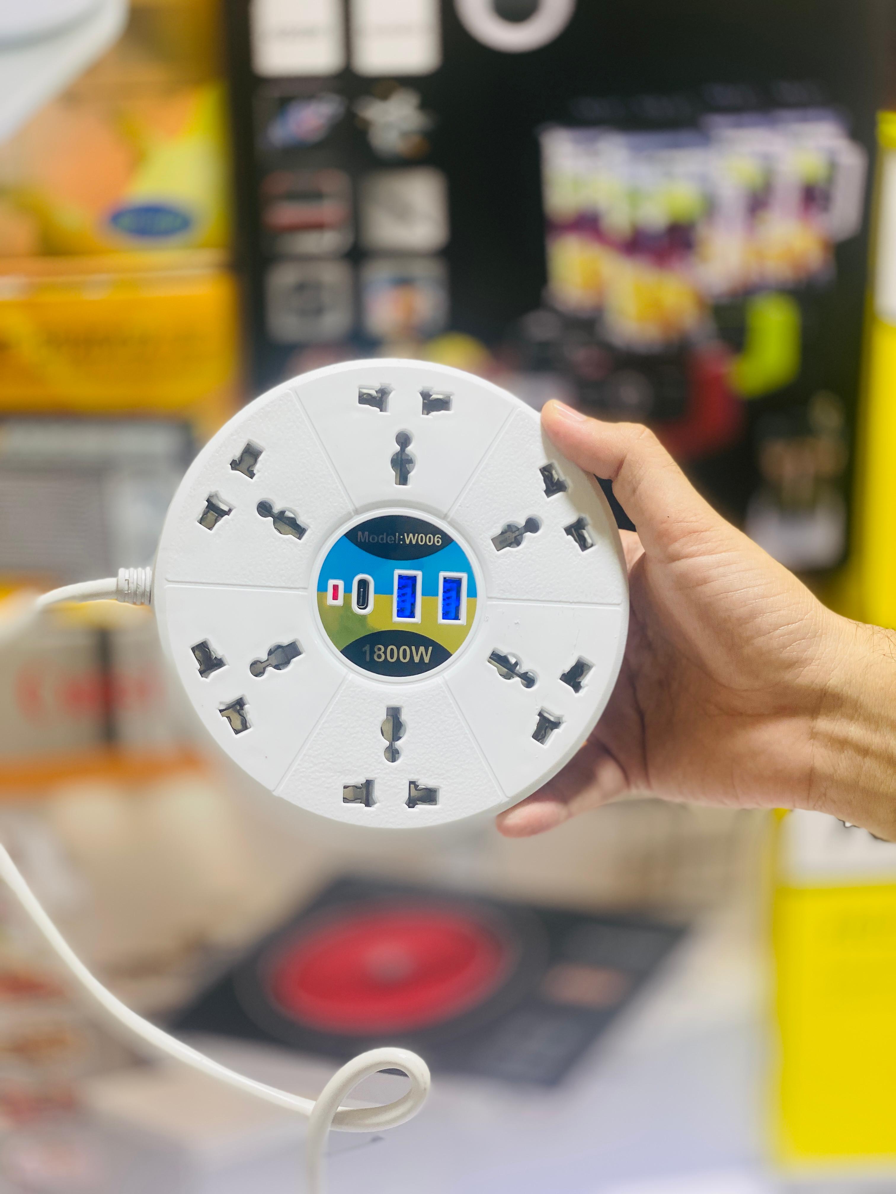 1800 W Heavy Load Extension With USB and Iphone Ports