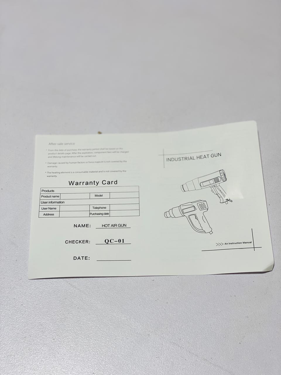 Hot Air Gun Industrial Type / 2000W High And Low Temperature Adjustment Hot Air Gun, Blow Gun, Drying Gun