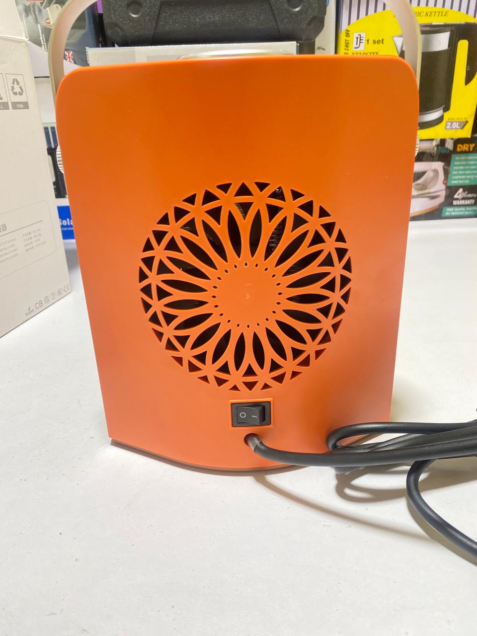 Durable heater 950W/600W Electric Heater, 3s Portable Fan Heater Fast Heating with Timer Adjustable Thermostat Personal Fan heater (Color : Orange) WooJenn