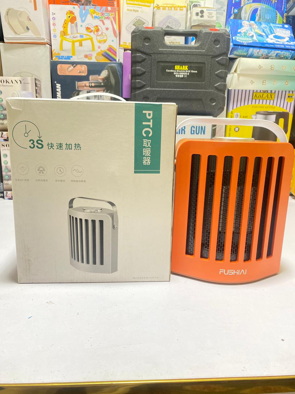 Durable heater 950W/600W Electric Heater, 3s Portable Fan Heater Fast Heating with Timer Adjustable Thermostat Personal Fan heater (Color : Orange) WooJenn