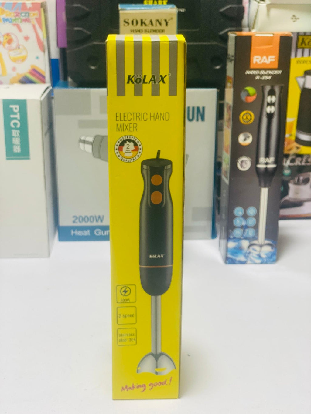 KOLAX Hand Blender Machine - Electric Beater - Juicer Blender Machine - Chopper Machine - 2 Sharp Stainless Steel Blades - Mixer - Handblender