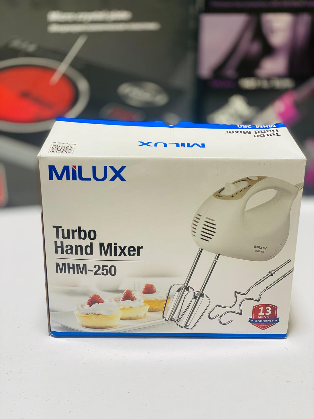 MILUX Brand Turbo Hand Mixer 200 watt | Coffee Beater | MHM-250