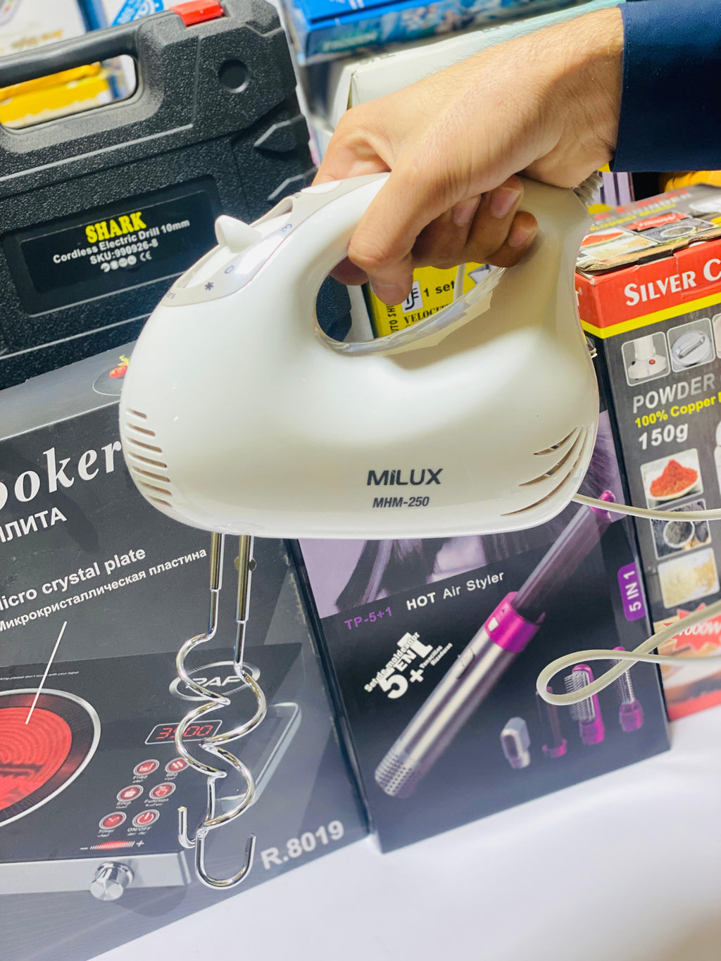 MILUX Brand Turbo Hand Mixer 200 watt | Coffee Beater | MHM-250