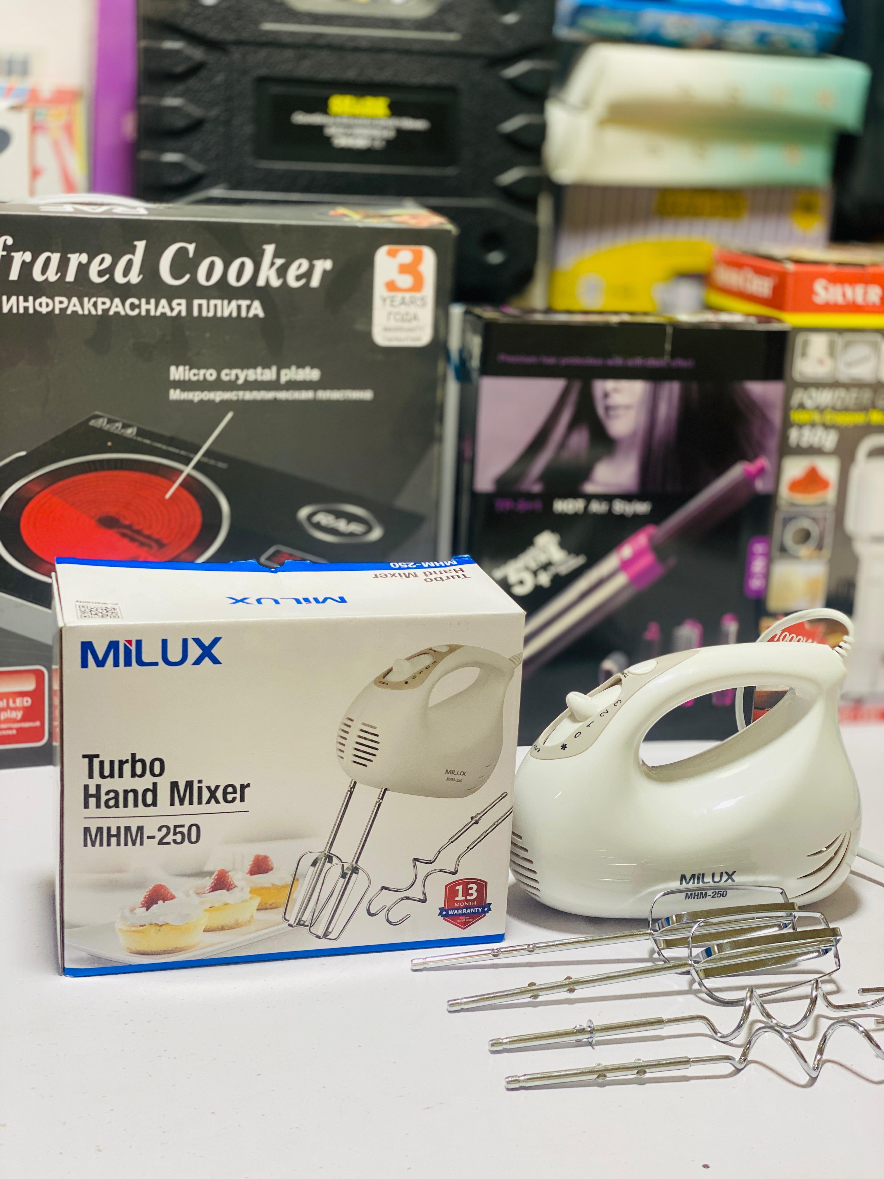 MILUX Brand Turbo Hand Mixer 200 watt | Coffee Beater | MHM-250