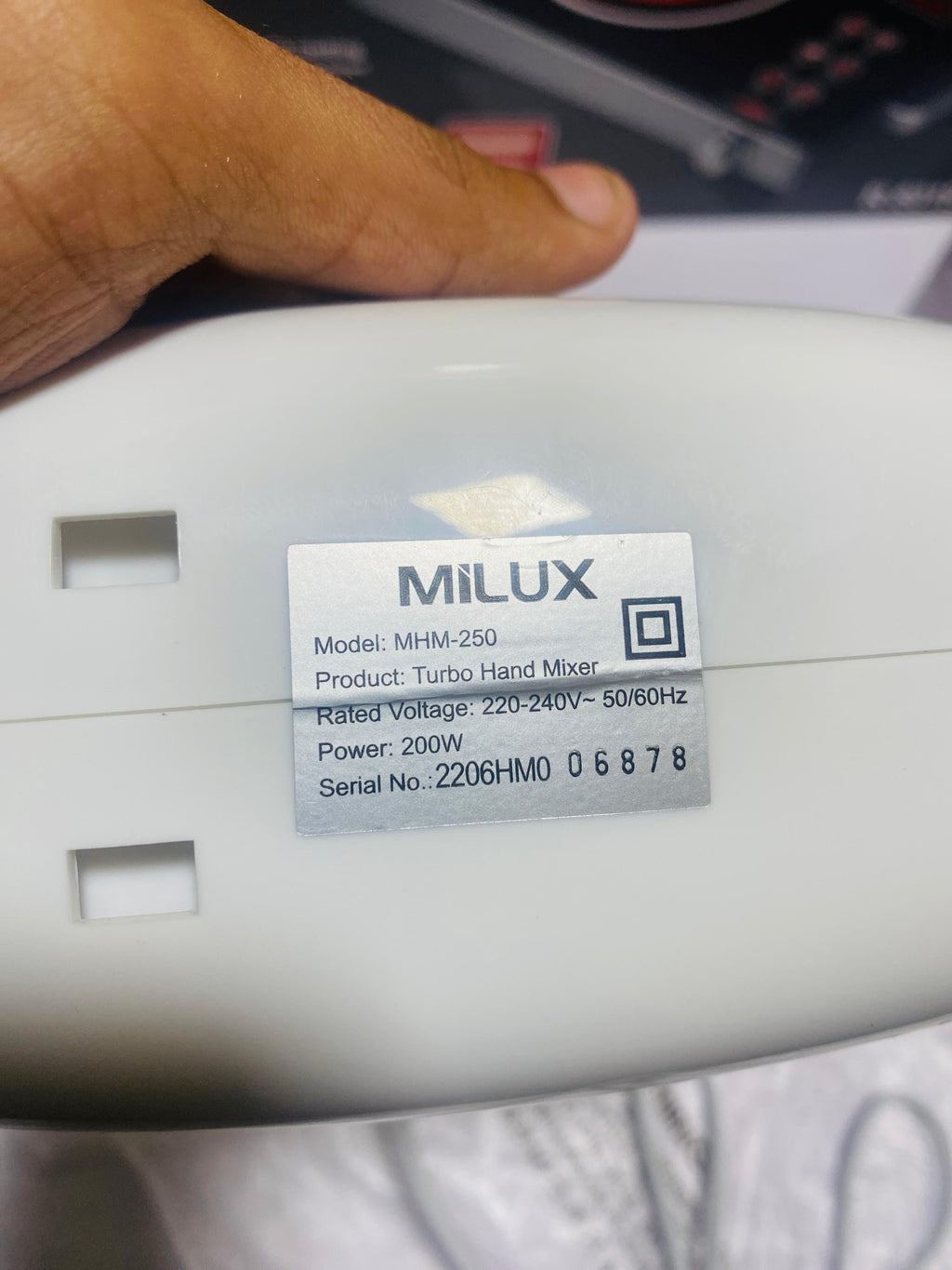 MILUX Brand Turbo Hand Mixer 200 watt | Coffee Beater | MHM-250