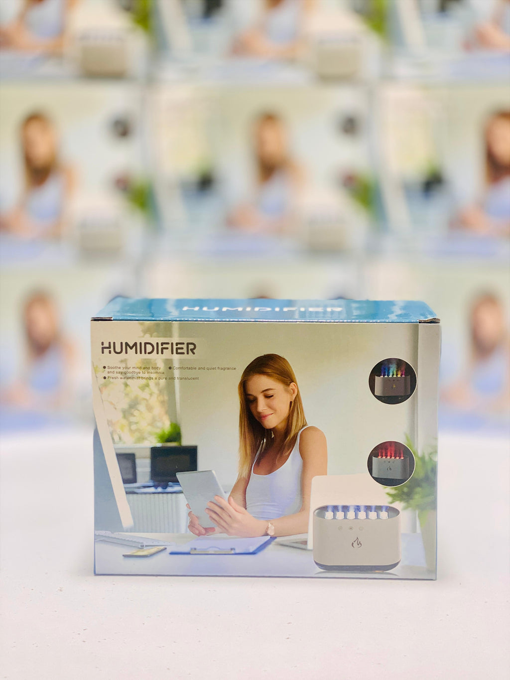 6 Nozzle Water Fogger, Dynamic Music Flame Air Humidifier ...