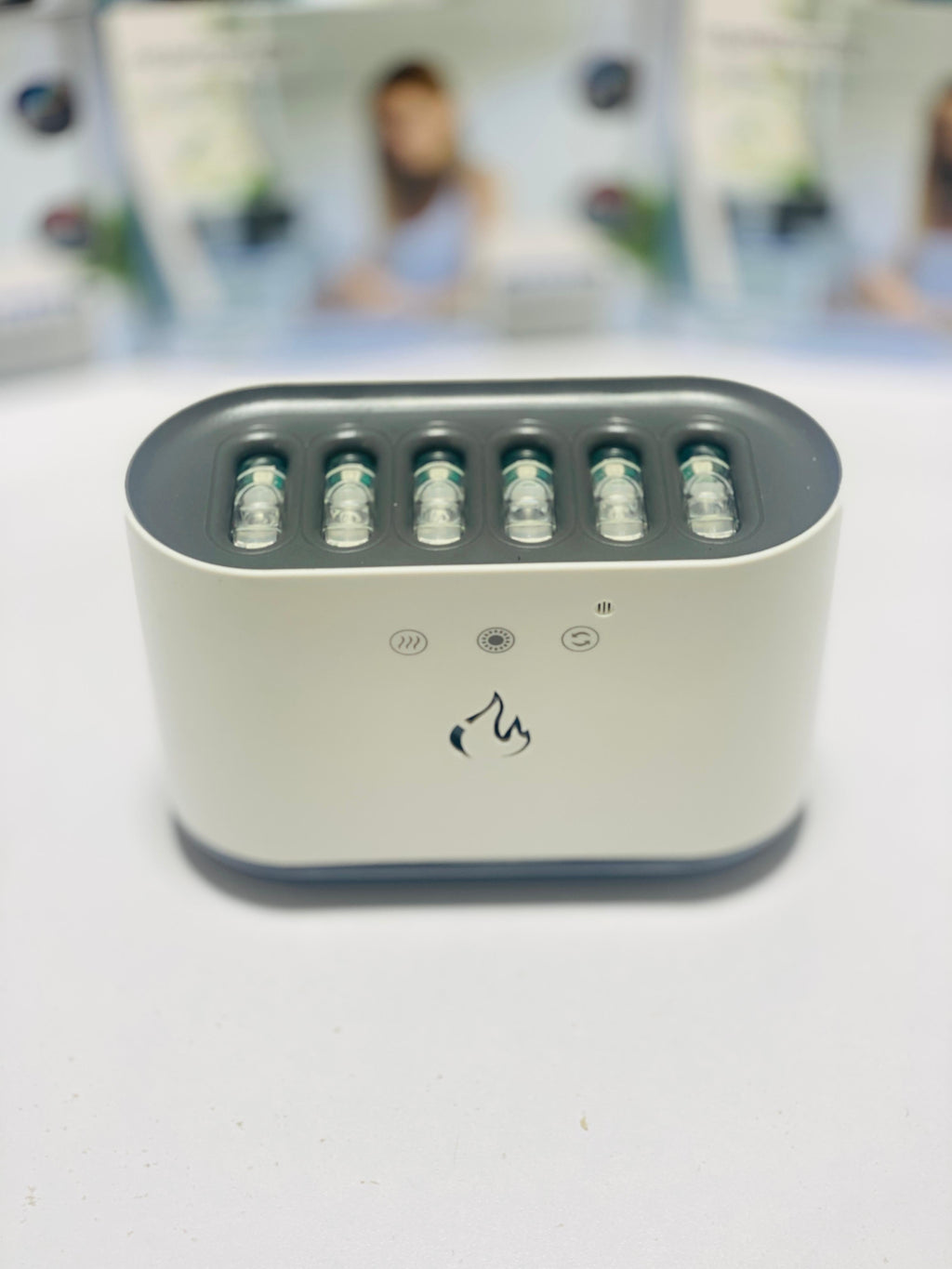 6 Nozzle Water Fogger, Dynamic Music Flame Air Humidifier ...