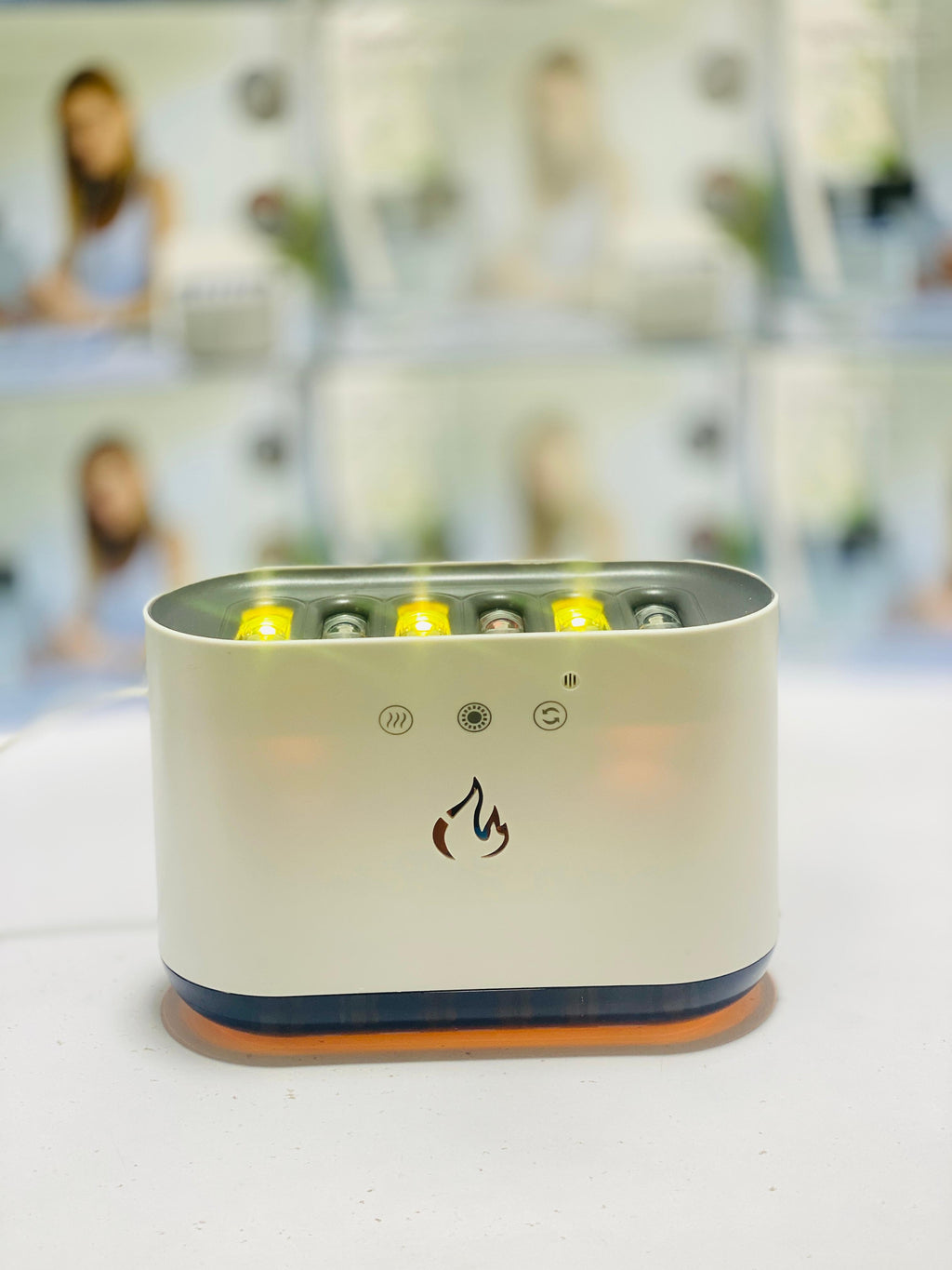 6 Nozzle Water Fogger, Dynamic Music Flame Air Humidifier ...