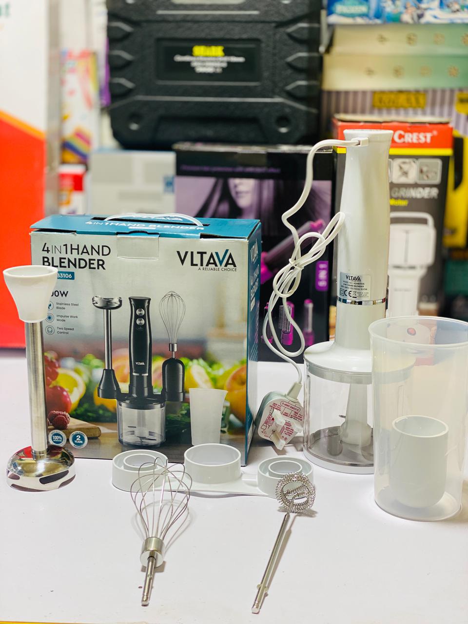 4 in 1 Hand Blender set with whisker chopper jar