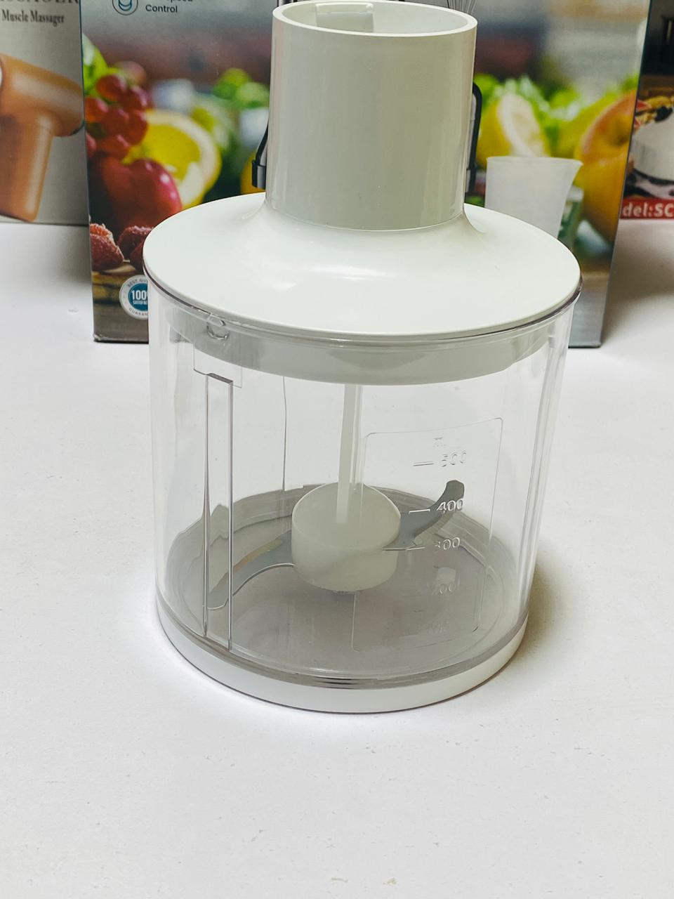 4 in 1 Hand Blender set with whisker chopper jar