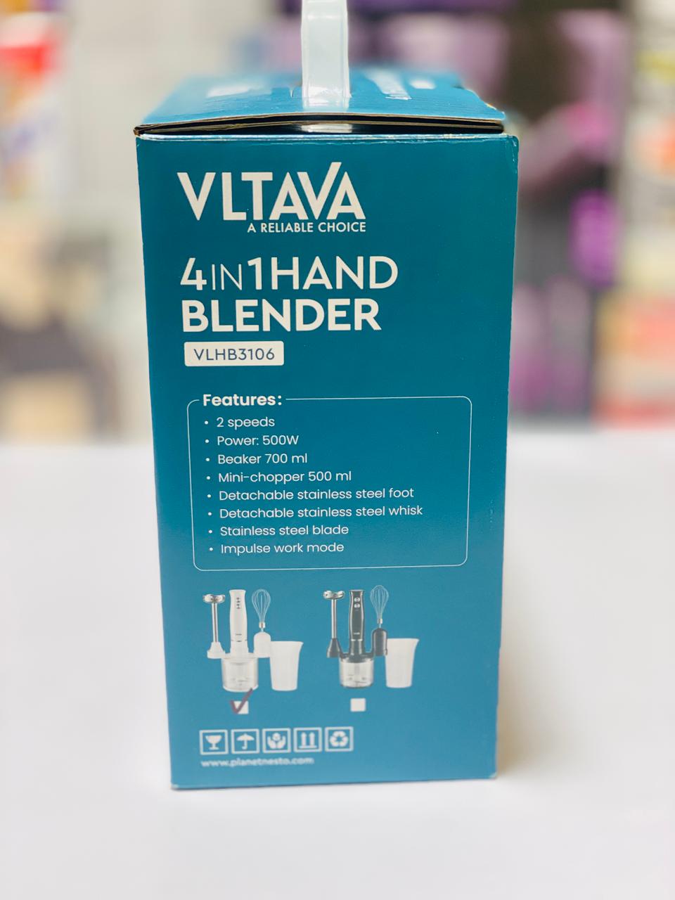 4 in 1 Hand Blender set with whisker chopper jar