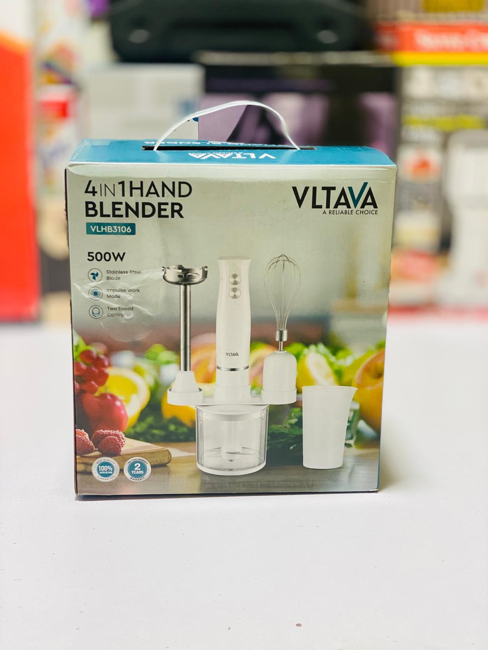 4 in 1 Hand Blender set with whisker chopper jar