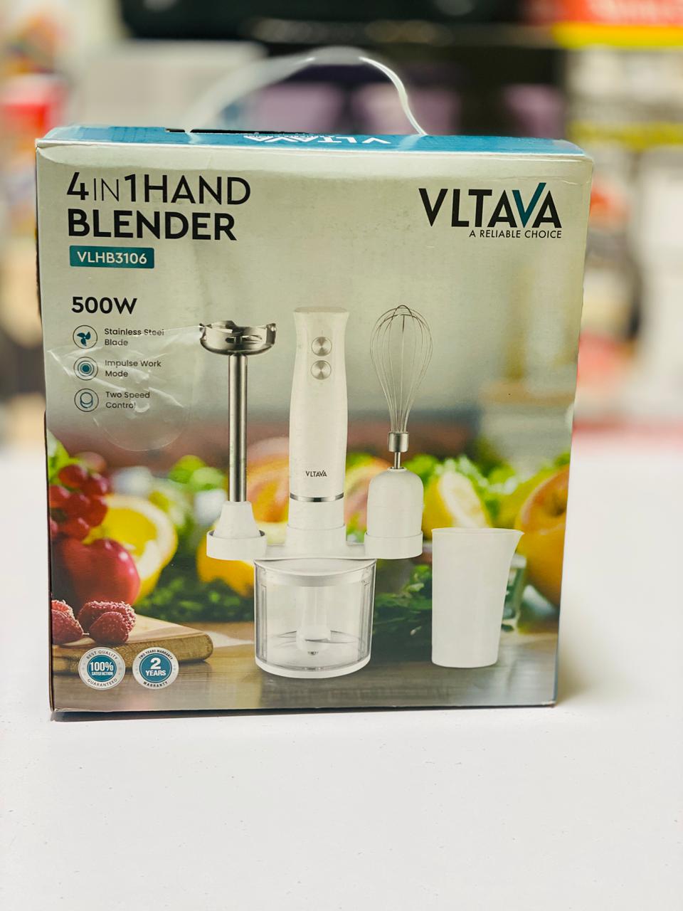 4 in 1 Hand Blender set with whisker chopper jar