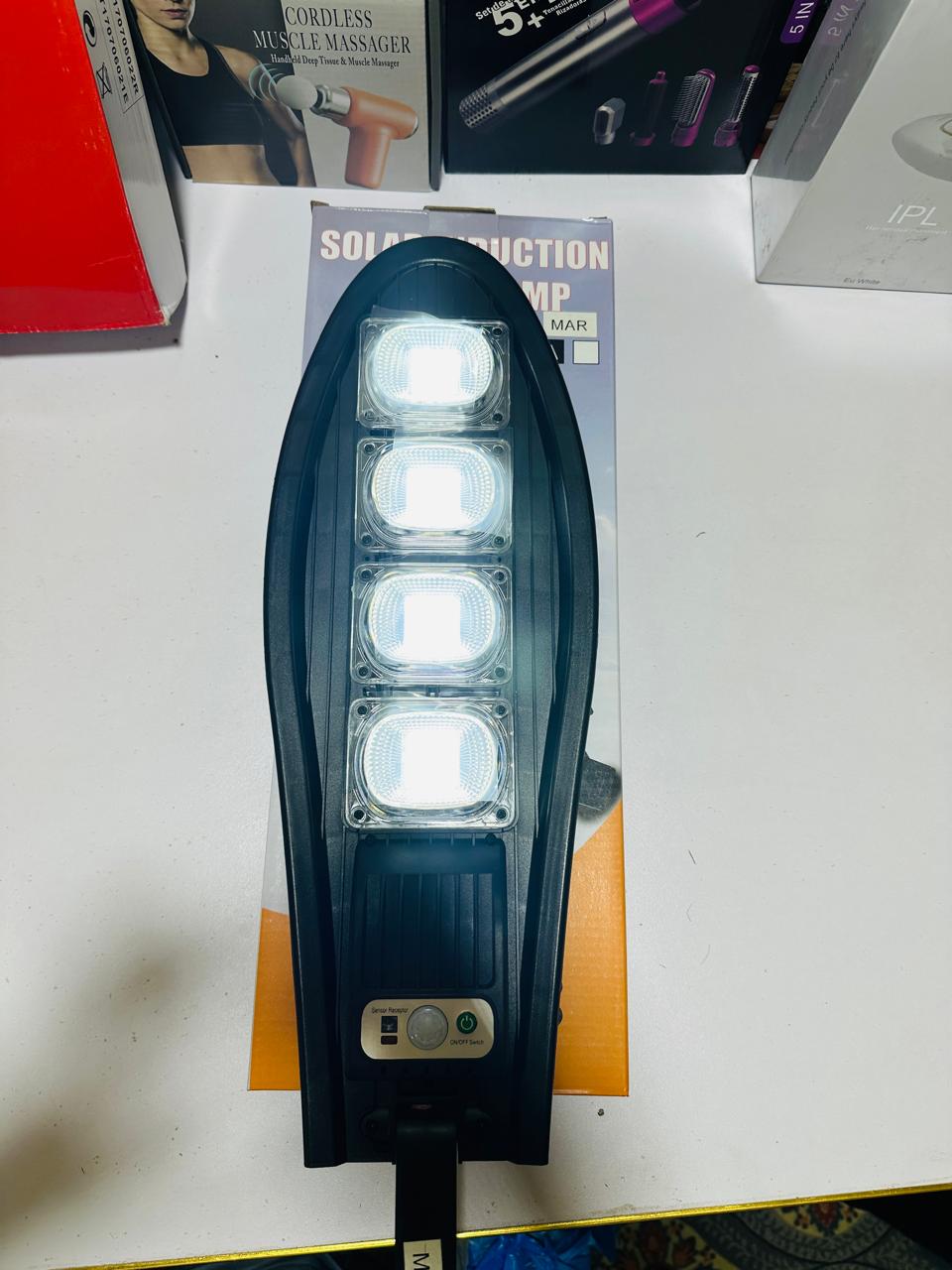 Solar Street Light With Motion Detector Outdoor Sun Lamp Super Bright Remote Garage Wall Light Sunlight Solar Garden Lighting