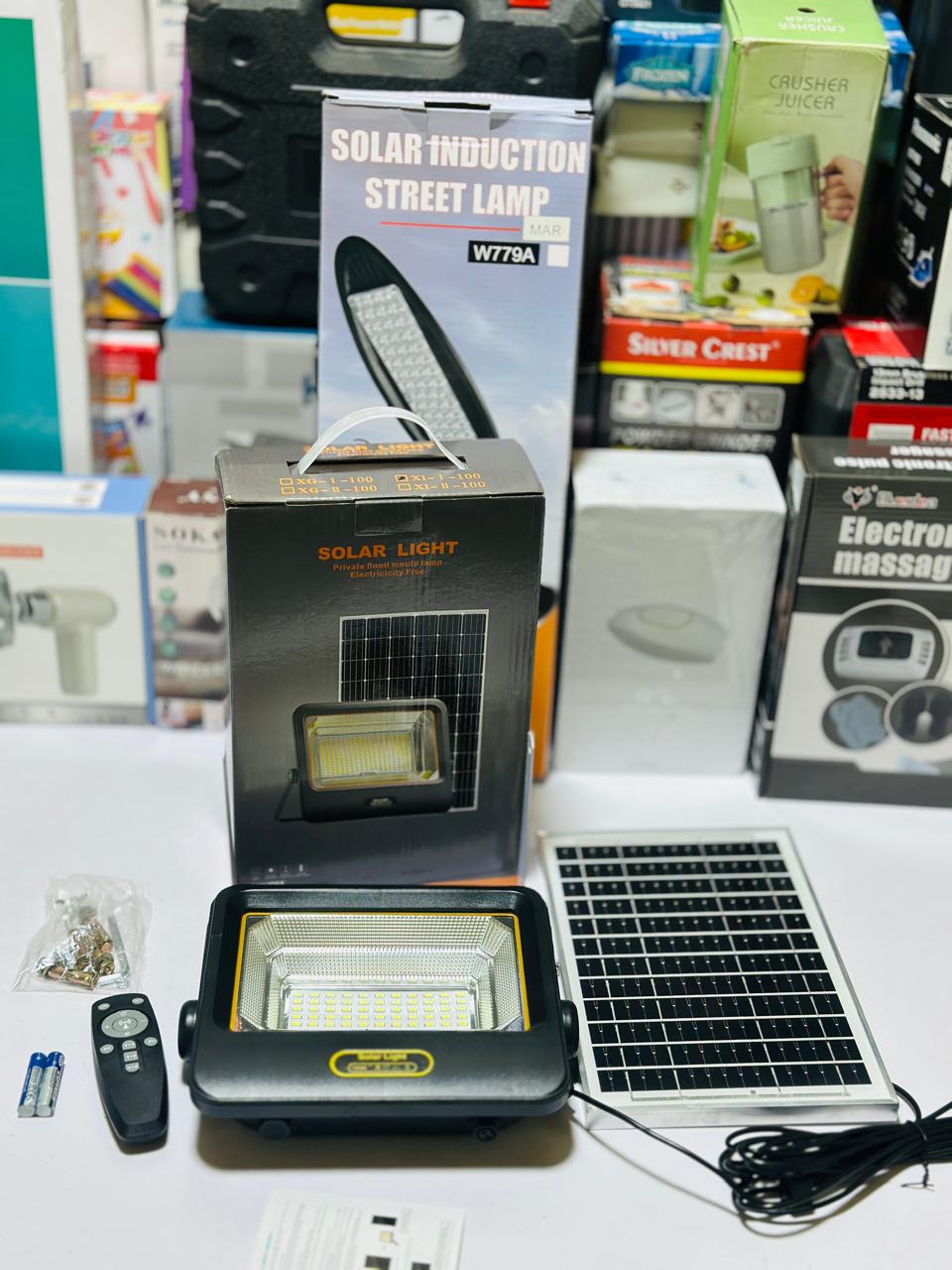 IP65 100 Watt Solar Split Farm Light | Exteral Solar | Remote Control | IP65