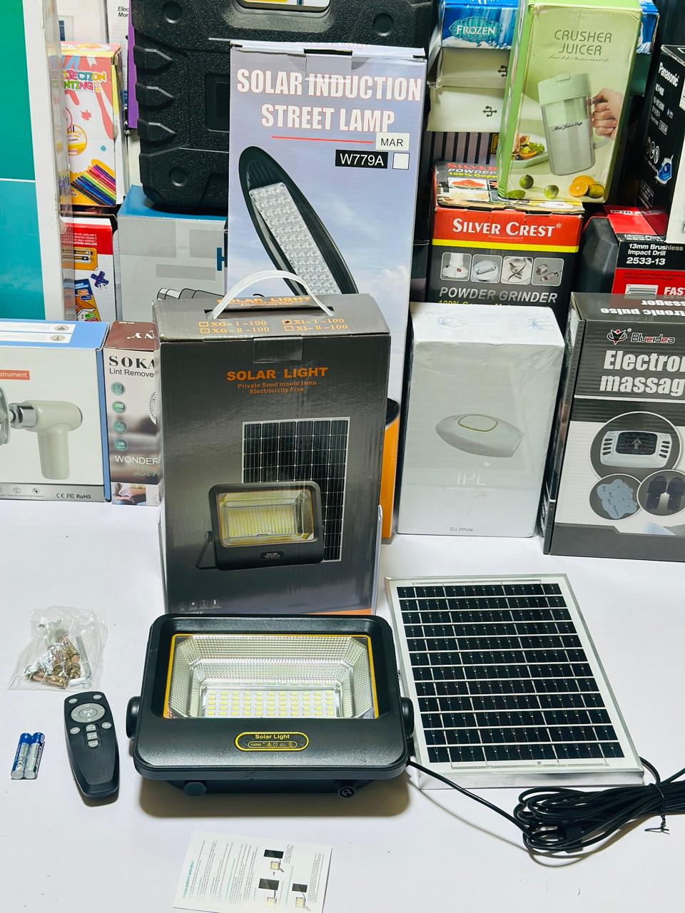 IP65 100 Watt Solar Split Farm Light | Exteral Solar | Remote Control | IP65