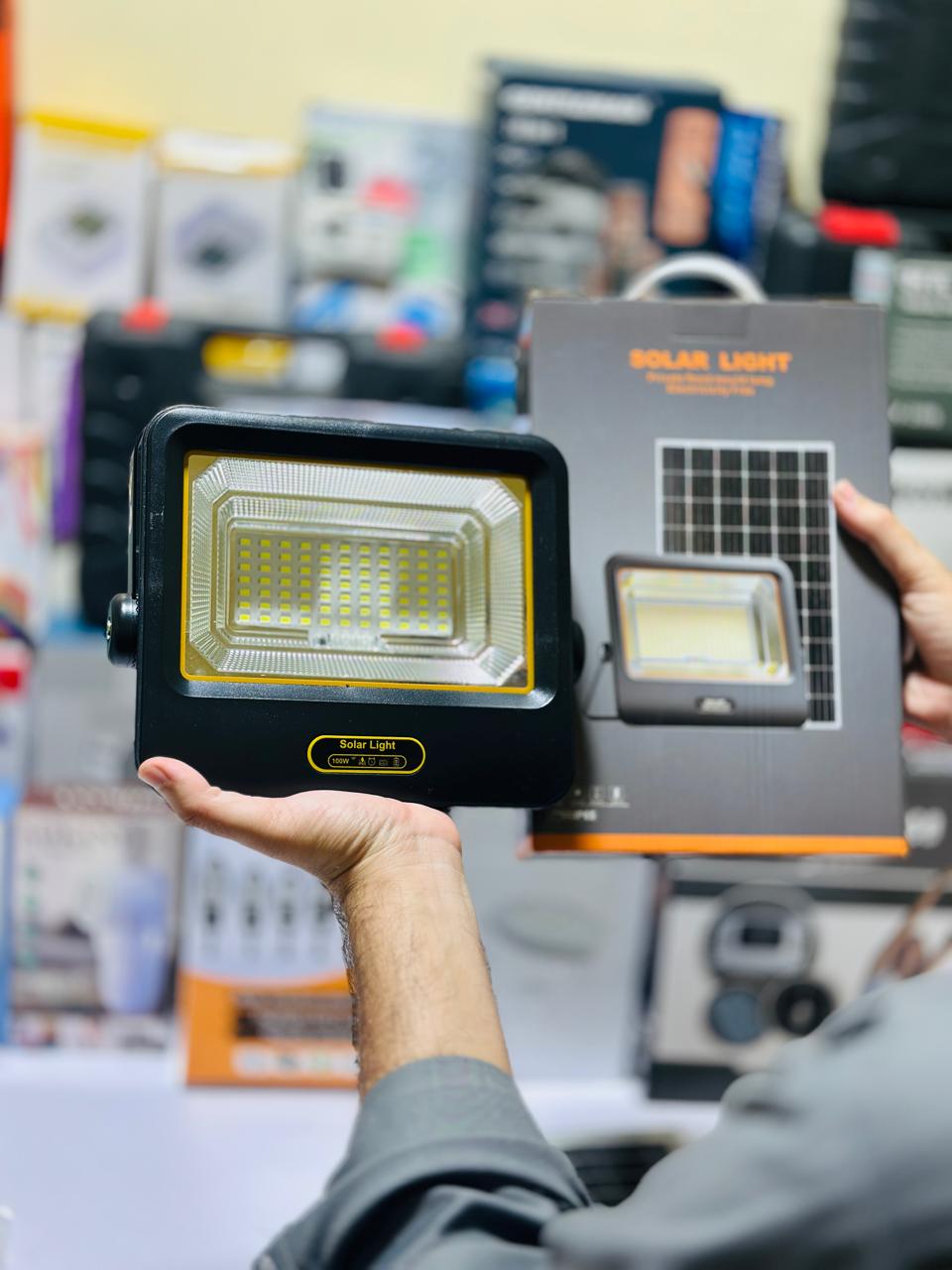 IP65 100 Watt Solar Split Farm Light | Exteral Solar | Remote Control | IP65