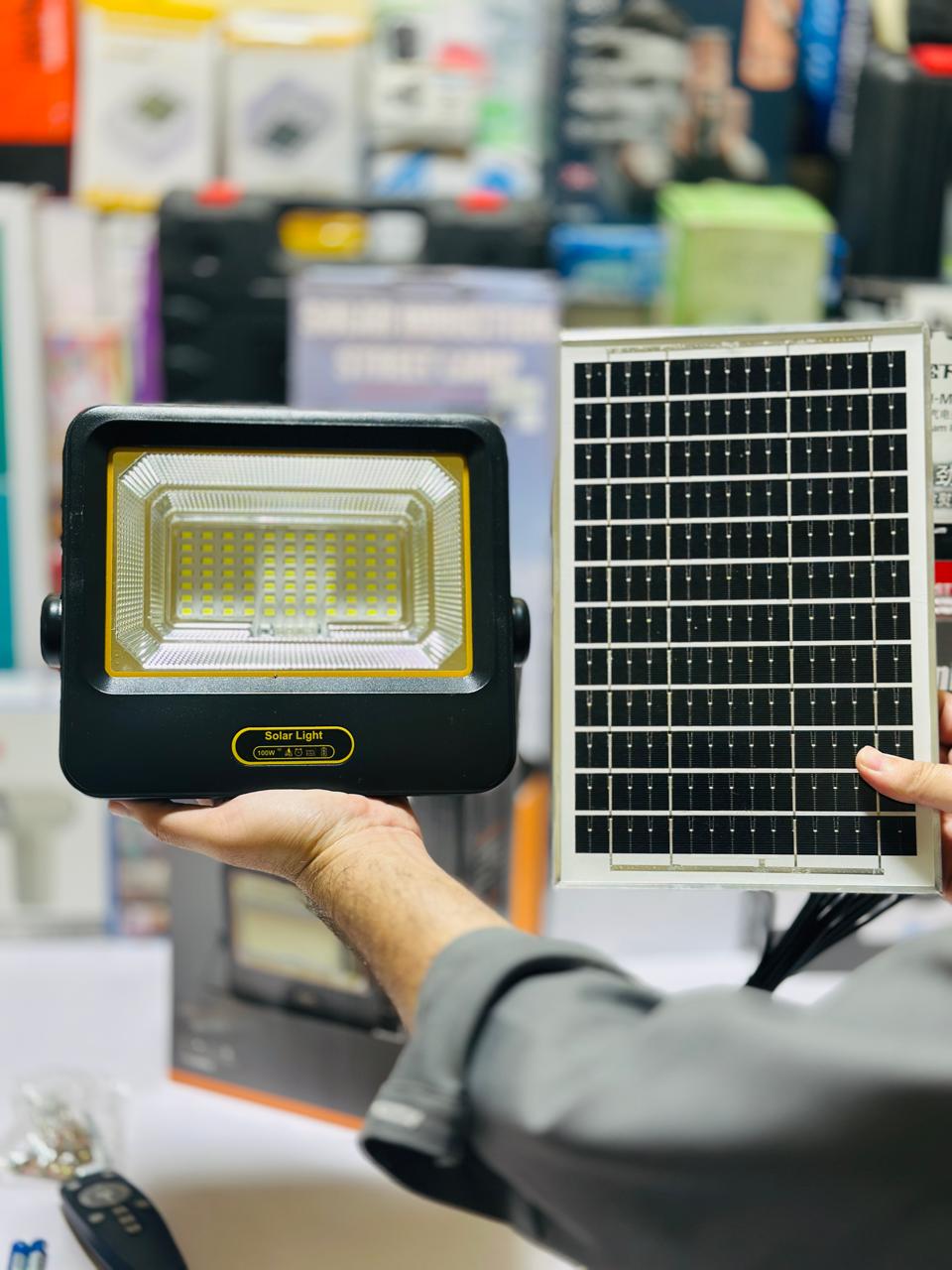 IP65 100 Watt Solar Split Farm Light | Exteral Solar | Remote Control | IP65