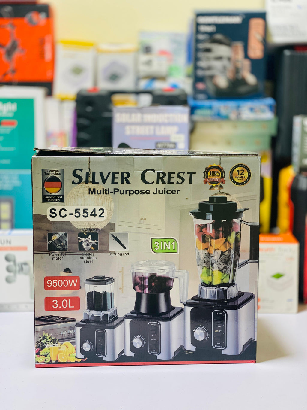 Silver Crest Blender 9500W 4L Blender 3.0L Blender 3 Cups Multi-Purpose Juicer