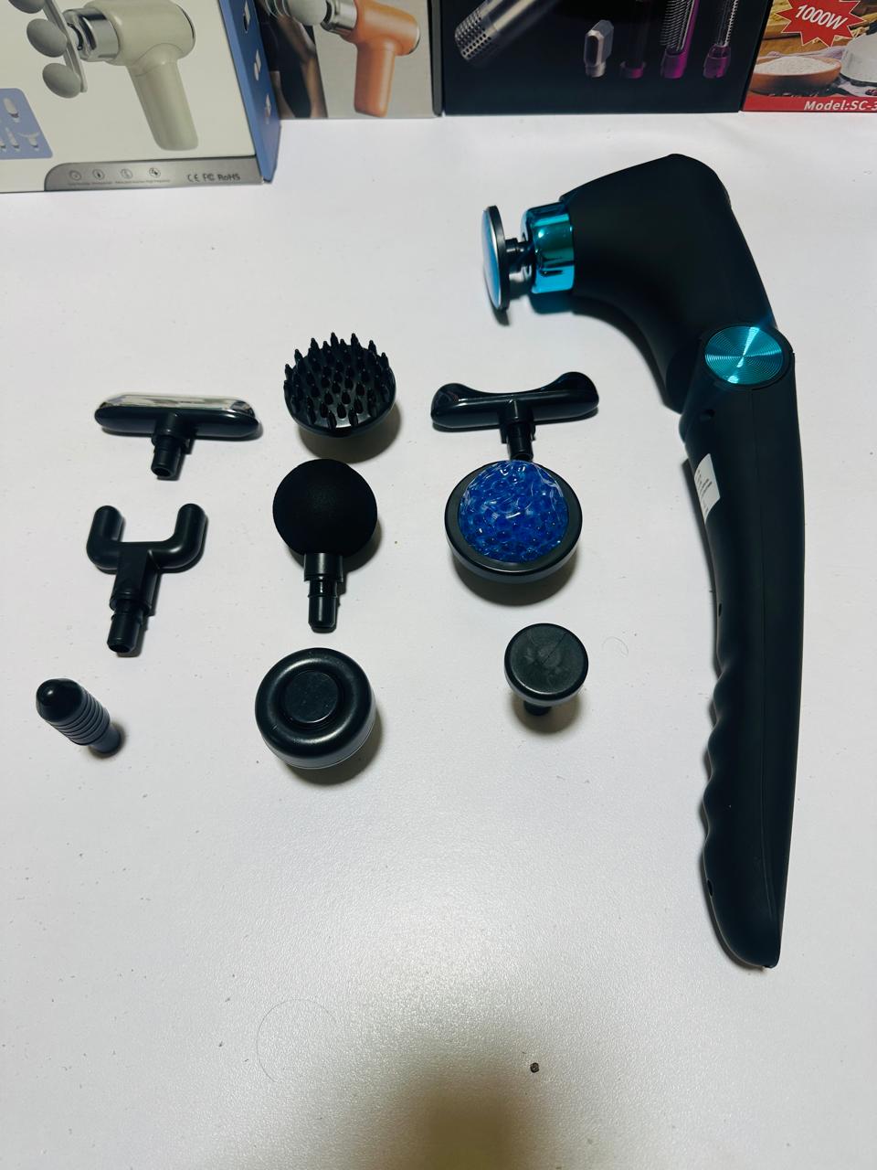Blueidea USB Rechargeable Folding Fascia Gun – 10-in-1 Massager