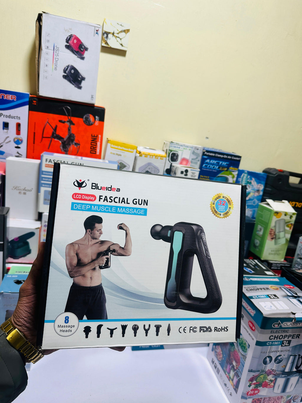 8 in 1 Massager | Digital Display | Rechargeable | BlueIdea