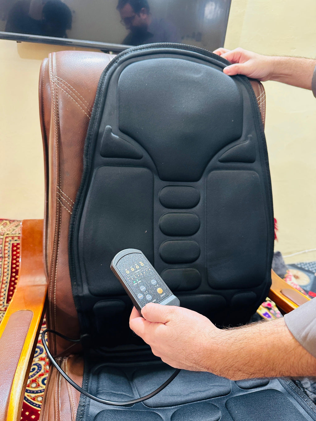 Electric Cushion Massager | Car plugin | multiple Massage Modes | Timer Function