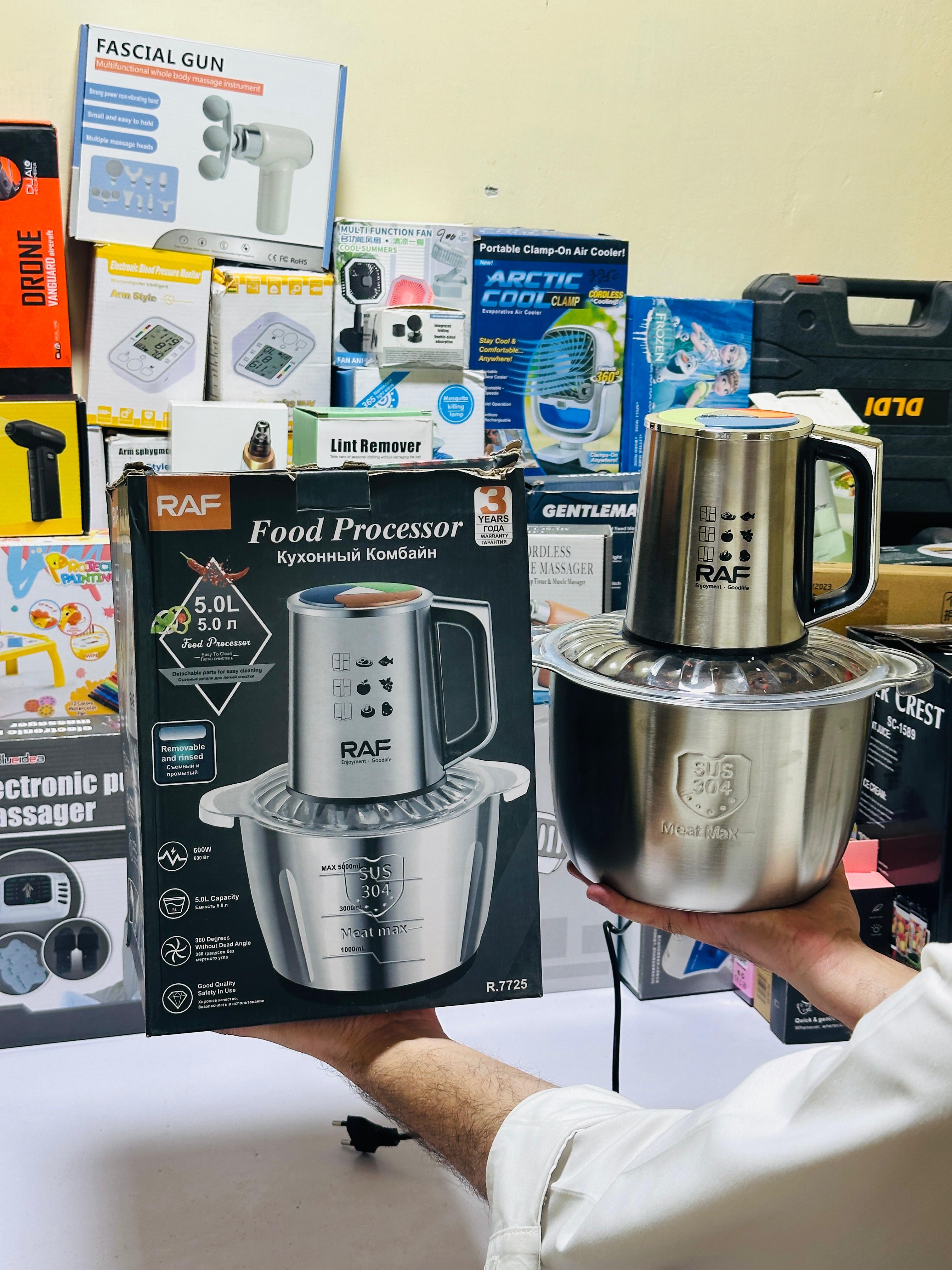 RAF 5 litre Chopper | 6 stepping Blades | 600 watts | 3 speeds | 3 years warranty