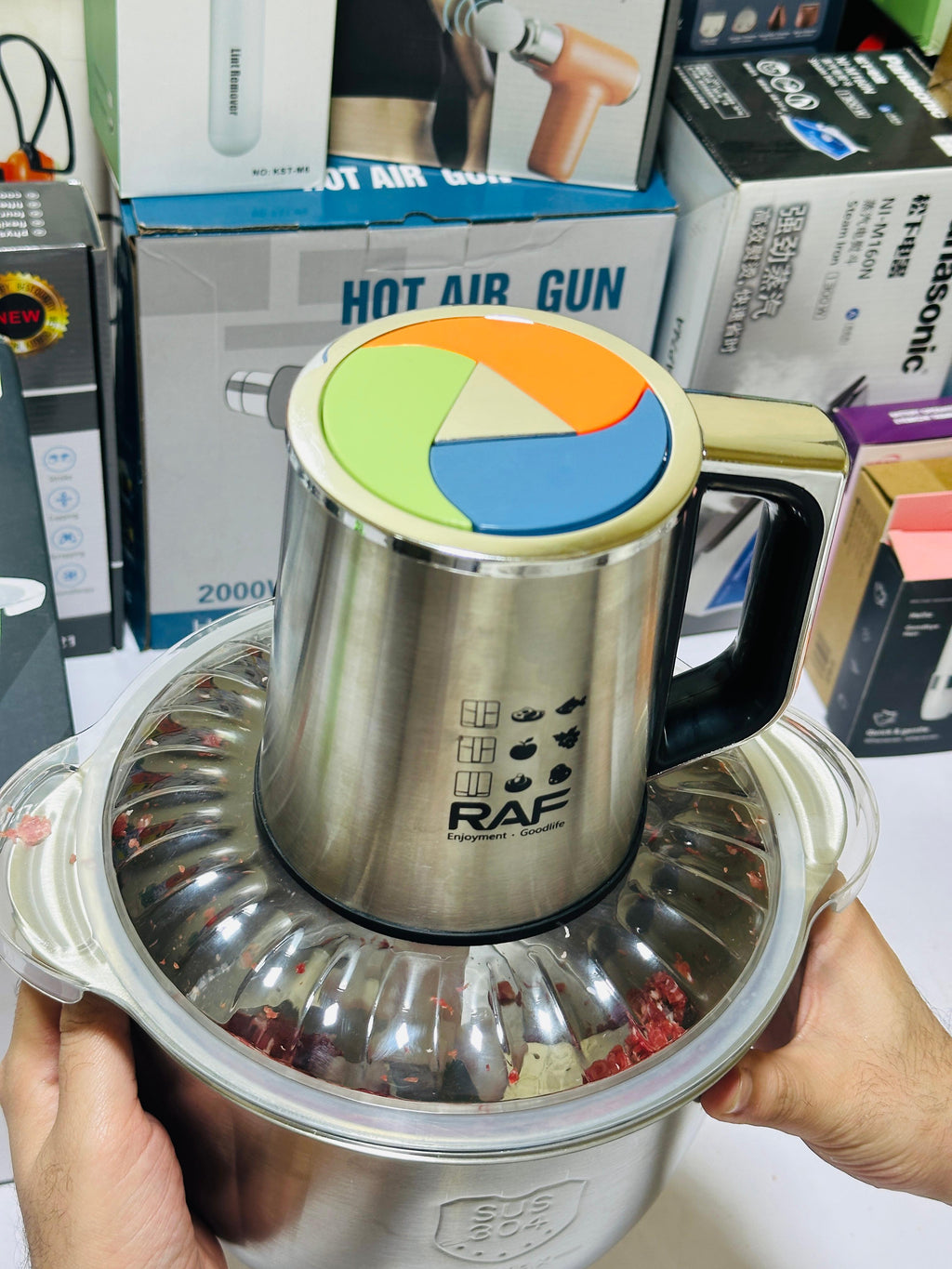 RAF 5 litre Chopper | 6 stepping Blades | 600 watts | 3 speeds | 3 years warranty