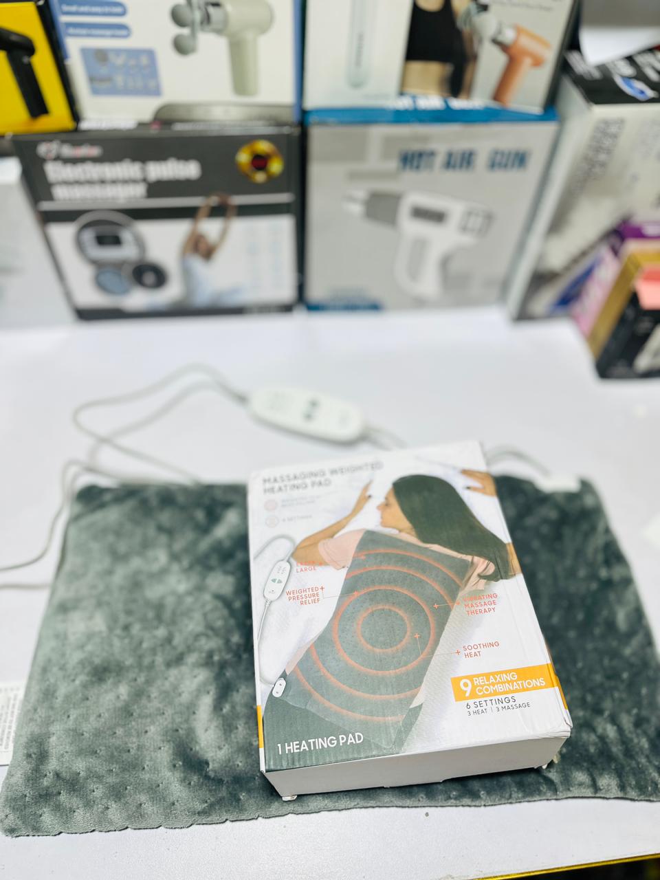 2 in 1 Heating Pad Massager | Remote Control | Heavy weight + Different Massage Modes