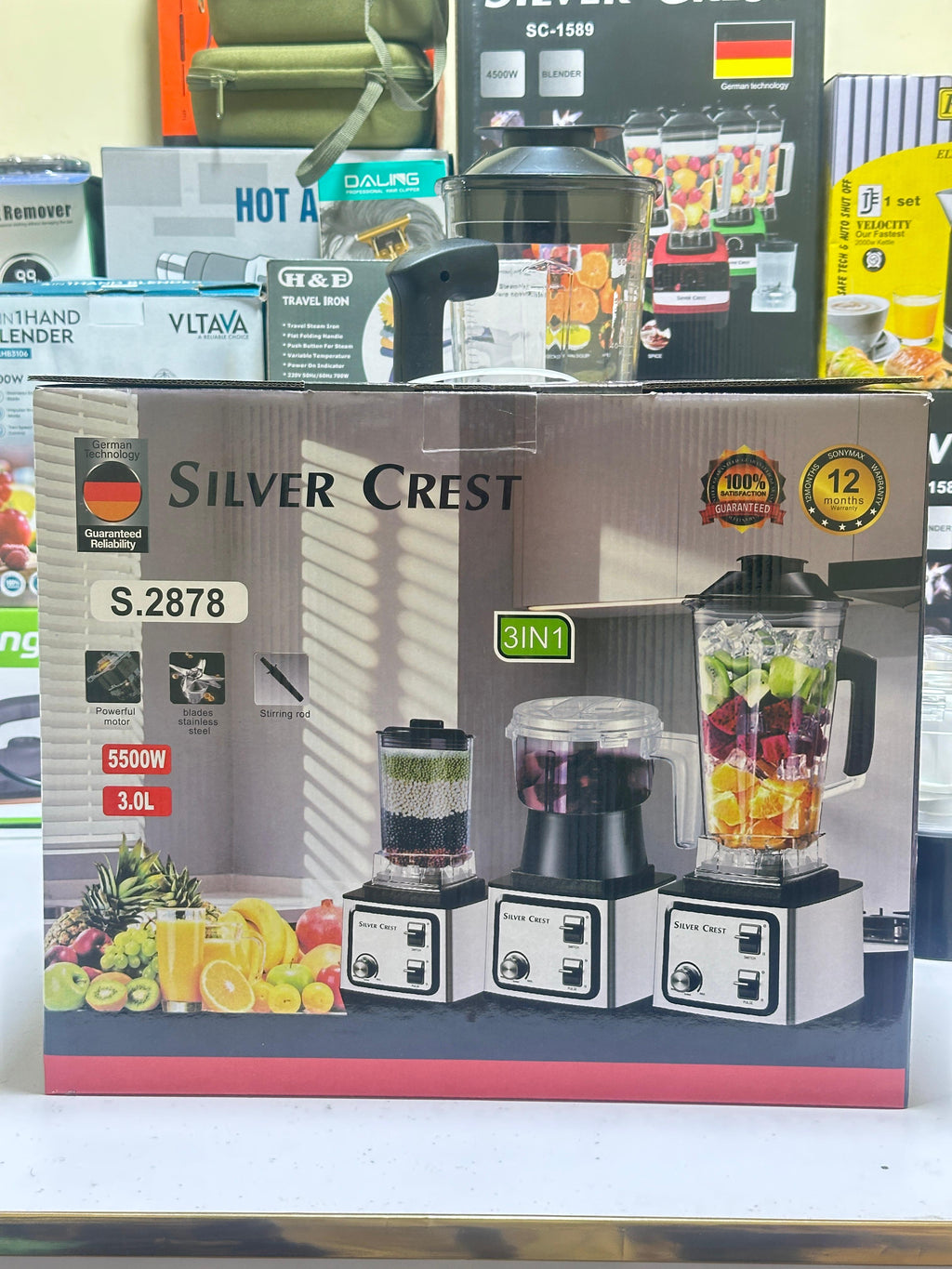 Silver Crest 3 in 1 Blender | Chopper | Grinder | Blender | 3 plug switch | 12 Months Warranty | 3 in 1 Juicer