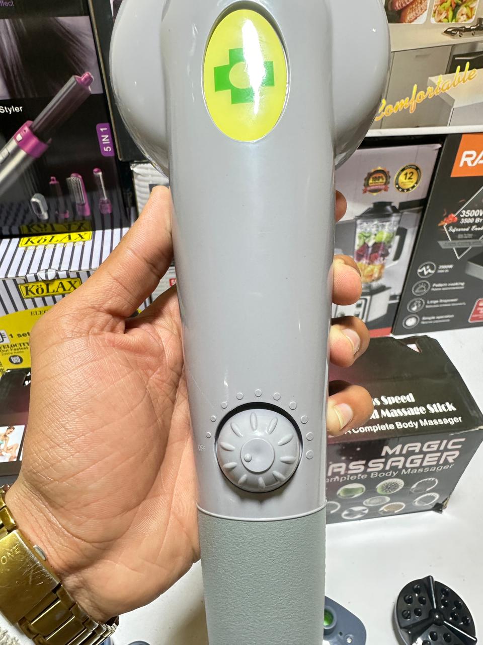 BlueIdea 8 in 1 Massager | Infrared Mode | Heating Mode | 8 Replaceable Heads