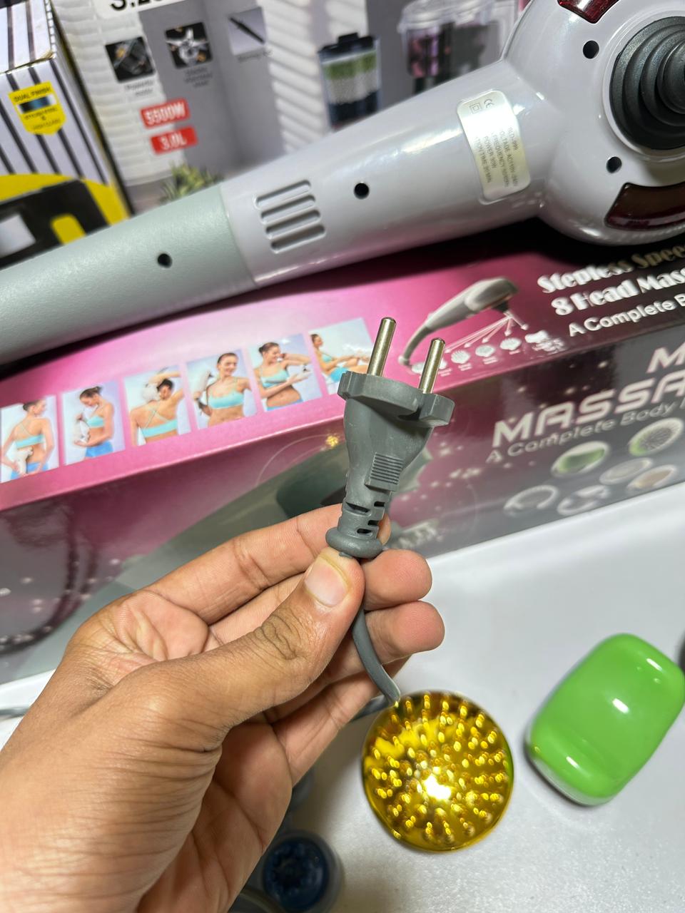 BlueIdea 8 in 1 Massager | Infrared Mode | Heating Mode | 8 Replaceable Heads