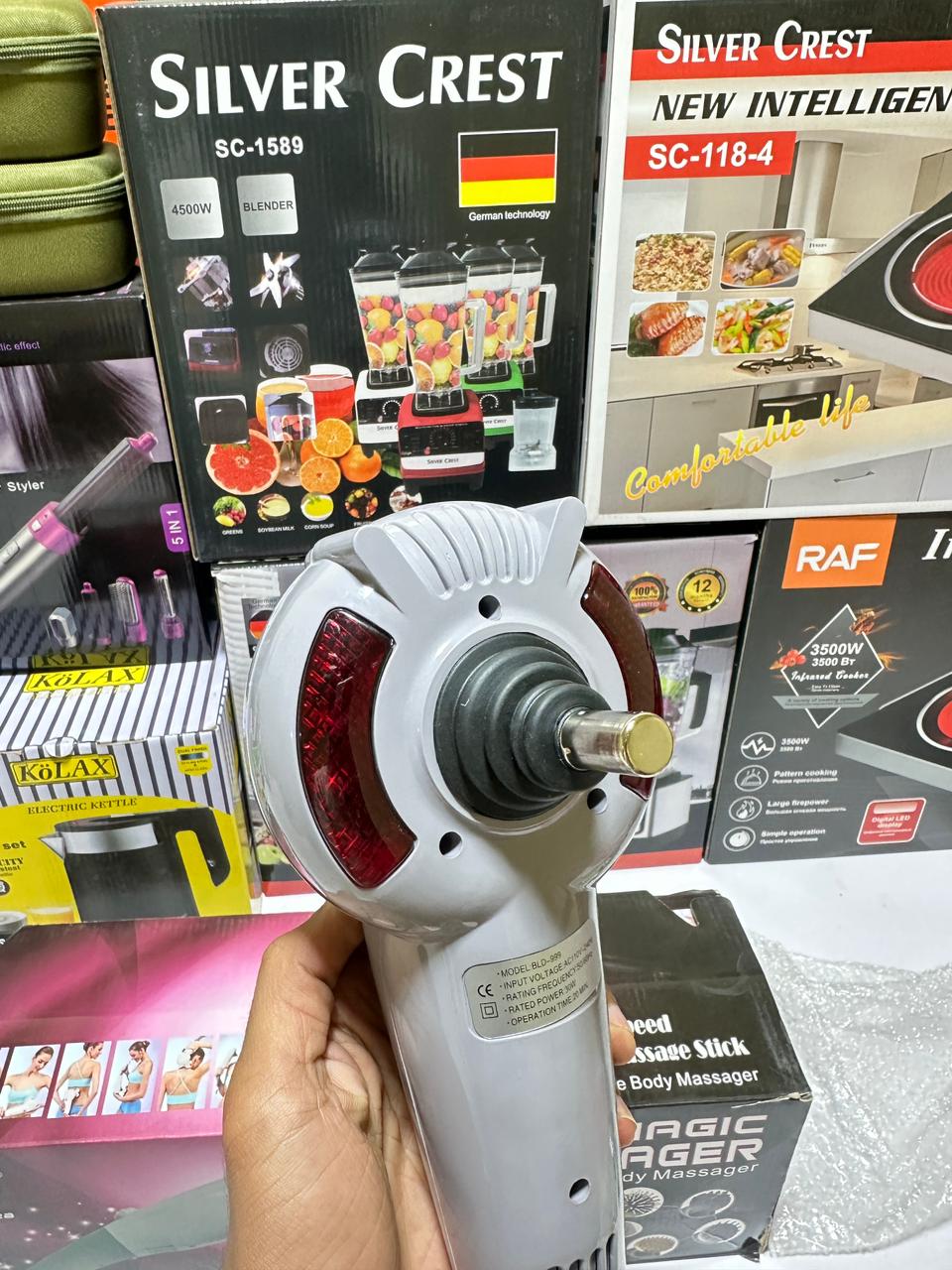 BlueIdea 8 in 1 Massager | Infrared Mode | Heating Mode | 8 Replaceable Heads