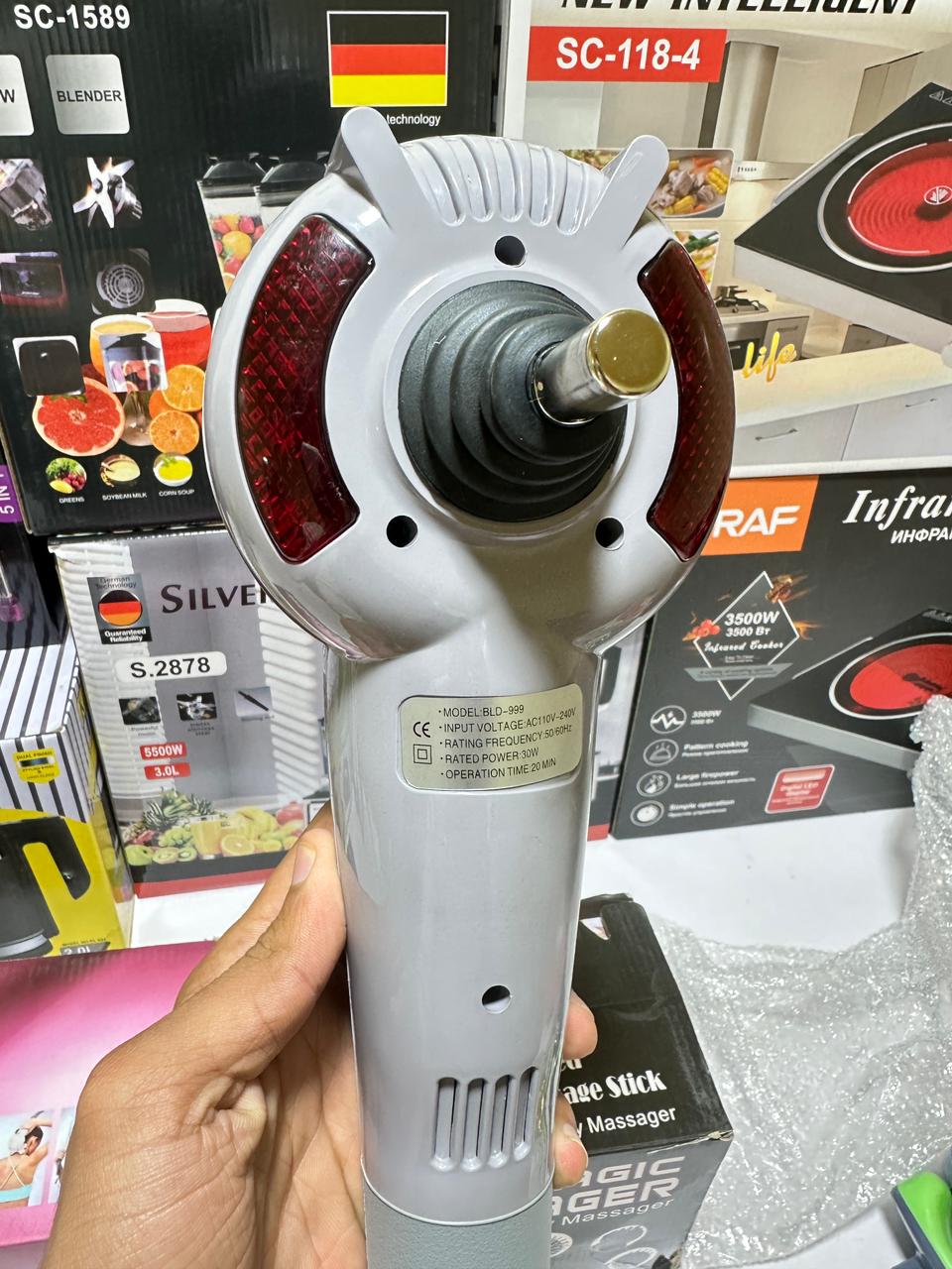 BlueIdea 8 in 1 Massager | Infrared Mode | Heating Mode | 8 Replaceable Heads