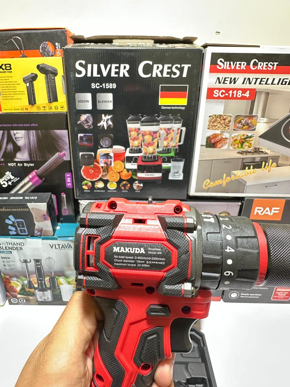 MAKUDA  Lithium Cordless Drill & Screwdriver 21V - Double Battery - Two Speed Brush less Motor